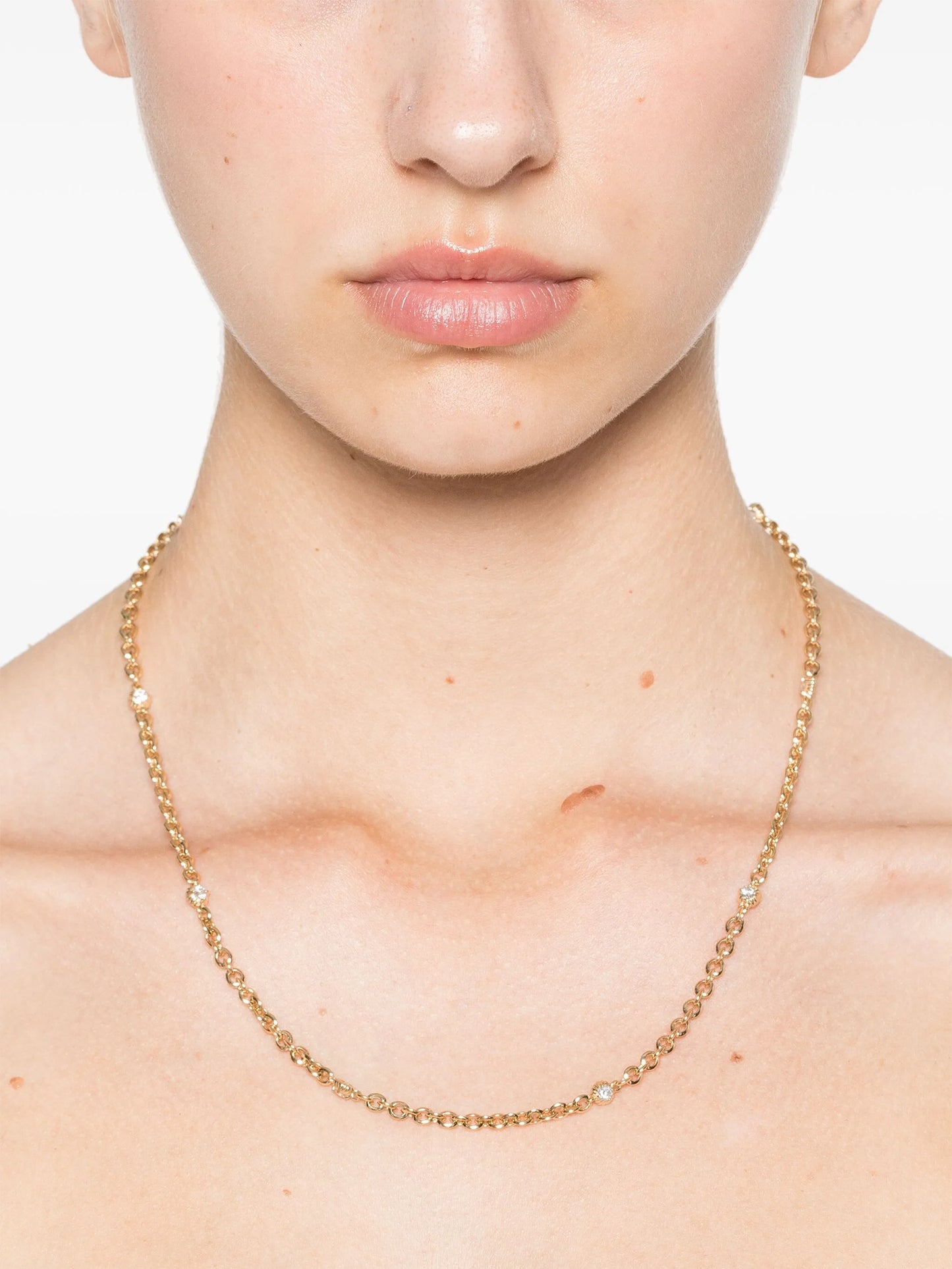 18kt yellow gold diamond necklace