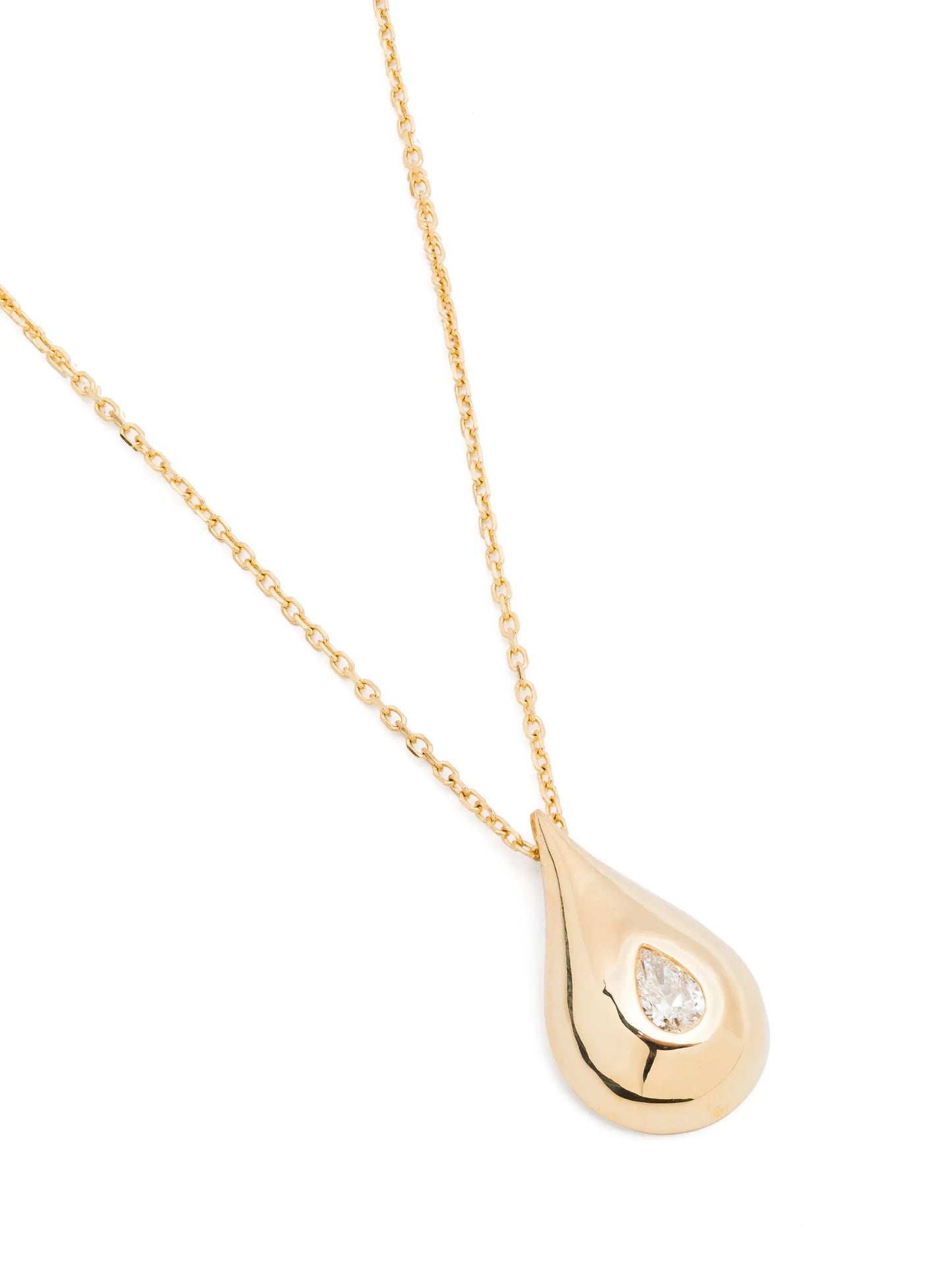 14kt yellow gold Water Droplet necklace