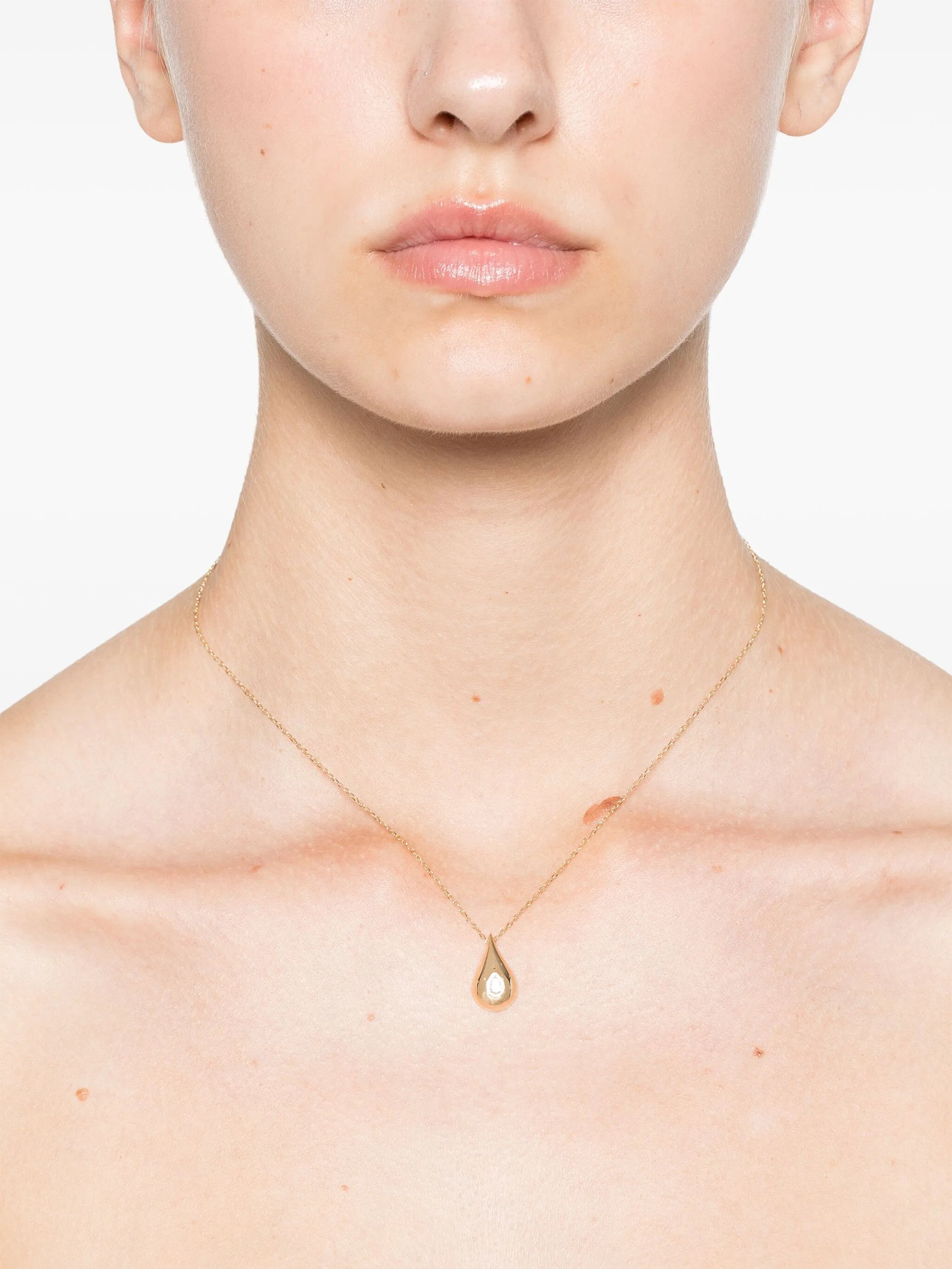 14kt yellow gold Water Droplet necklace