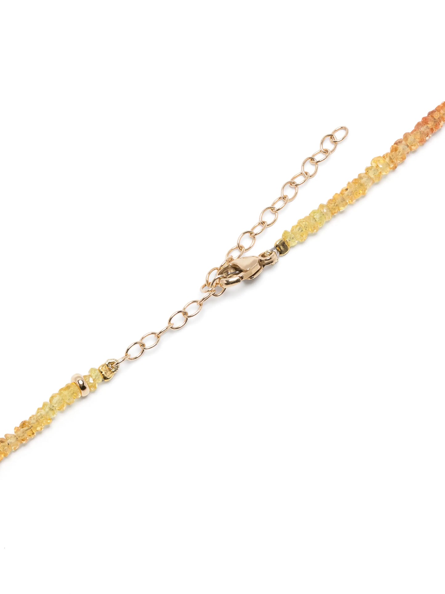 14kt yellow gold Arizona citrine and sapphire necklace