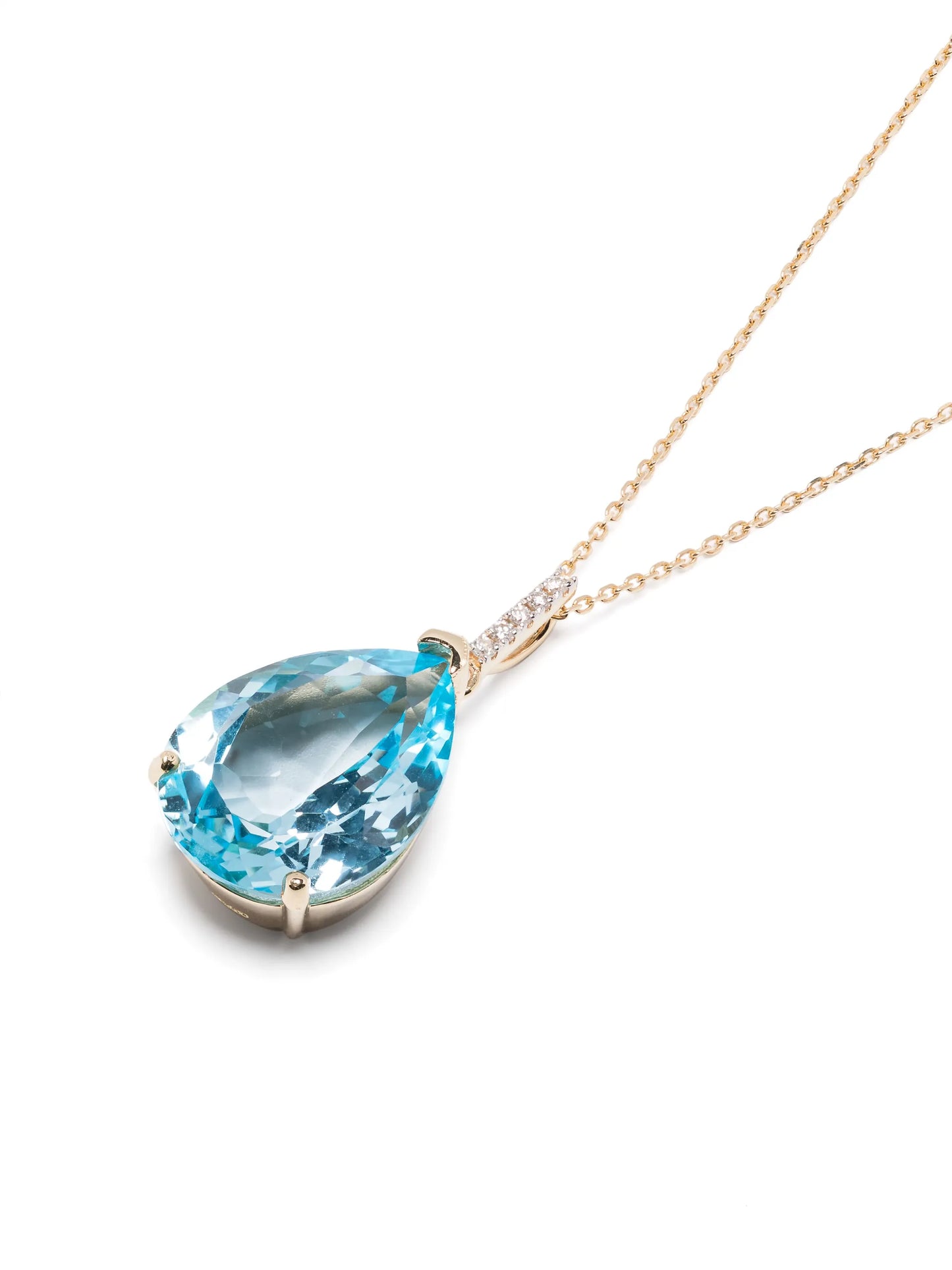 14kt yellow gold tear drop necklace