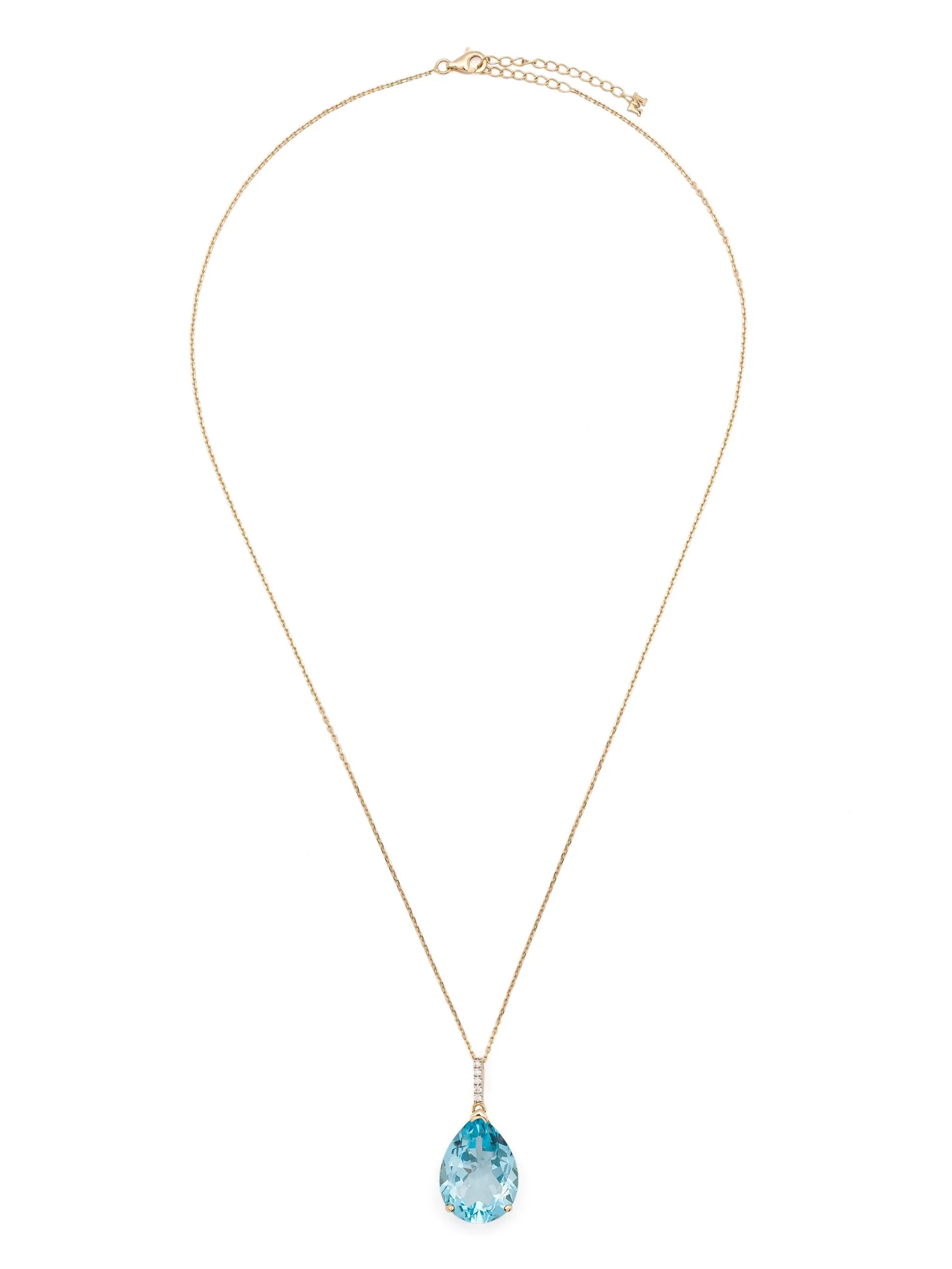 14kt yellow gold tear drop necklace