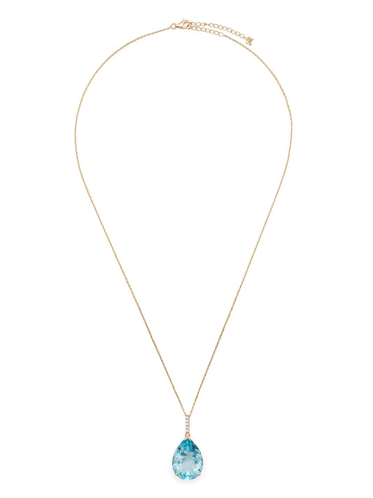 14kt yellow gold tear drop necklace
