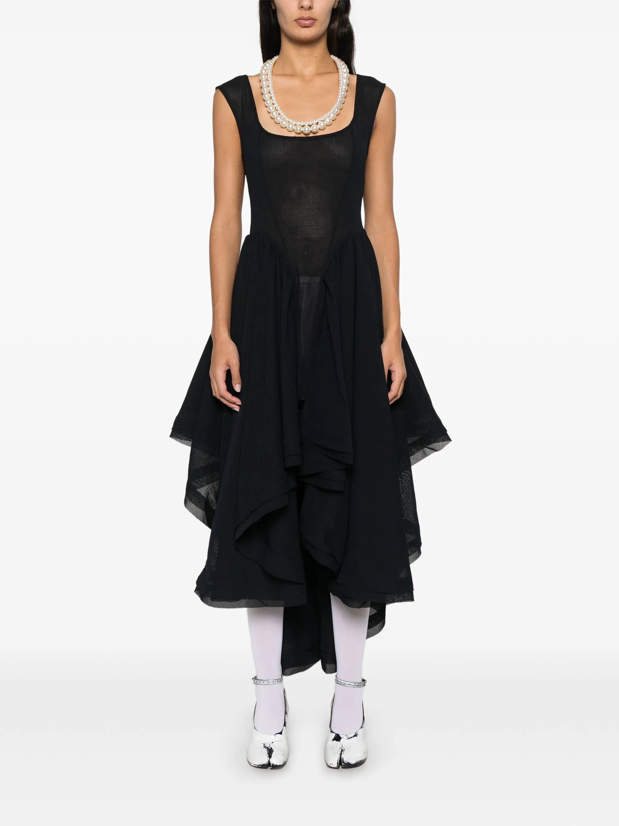 ruffled cocktail dress