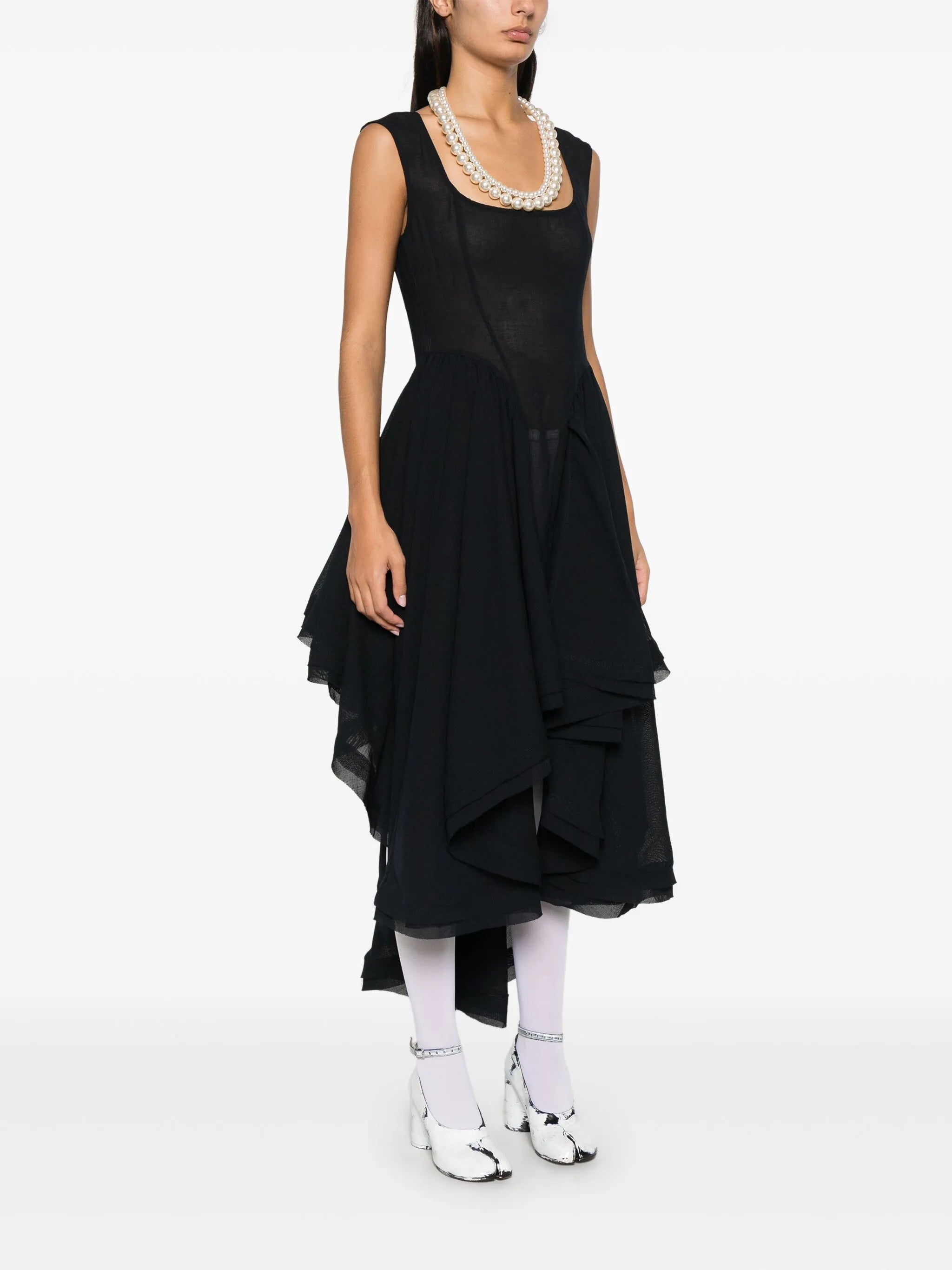 ruffled cocktail dress