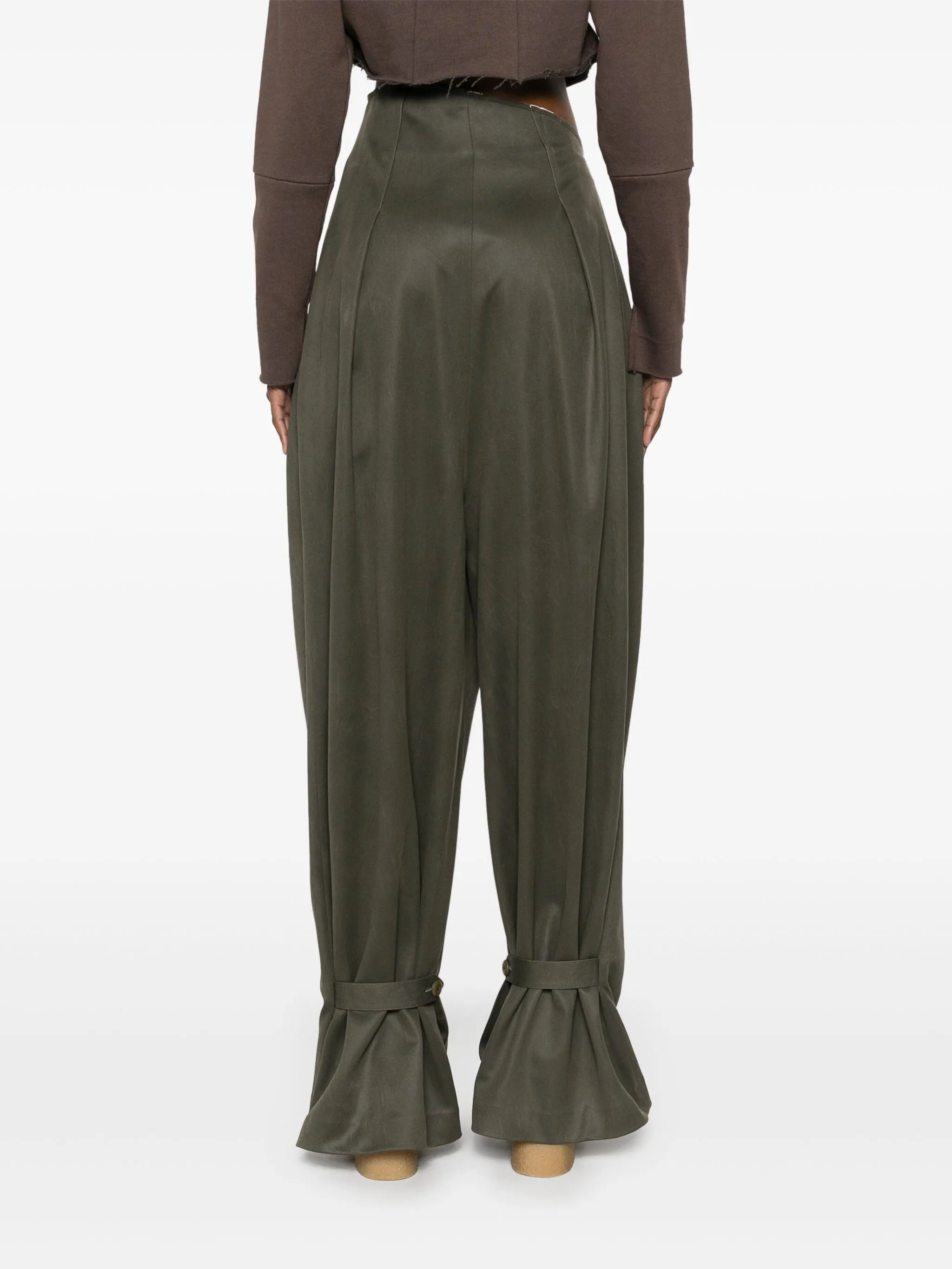 faux-suede trousers