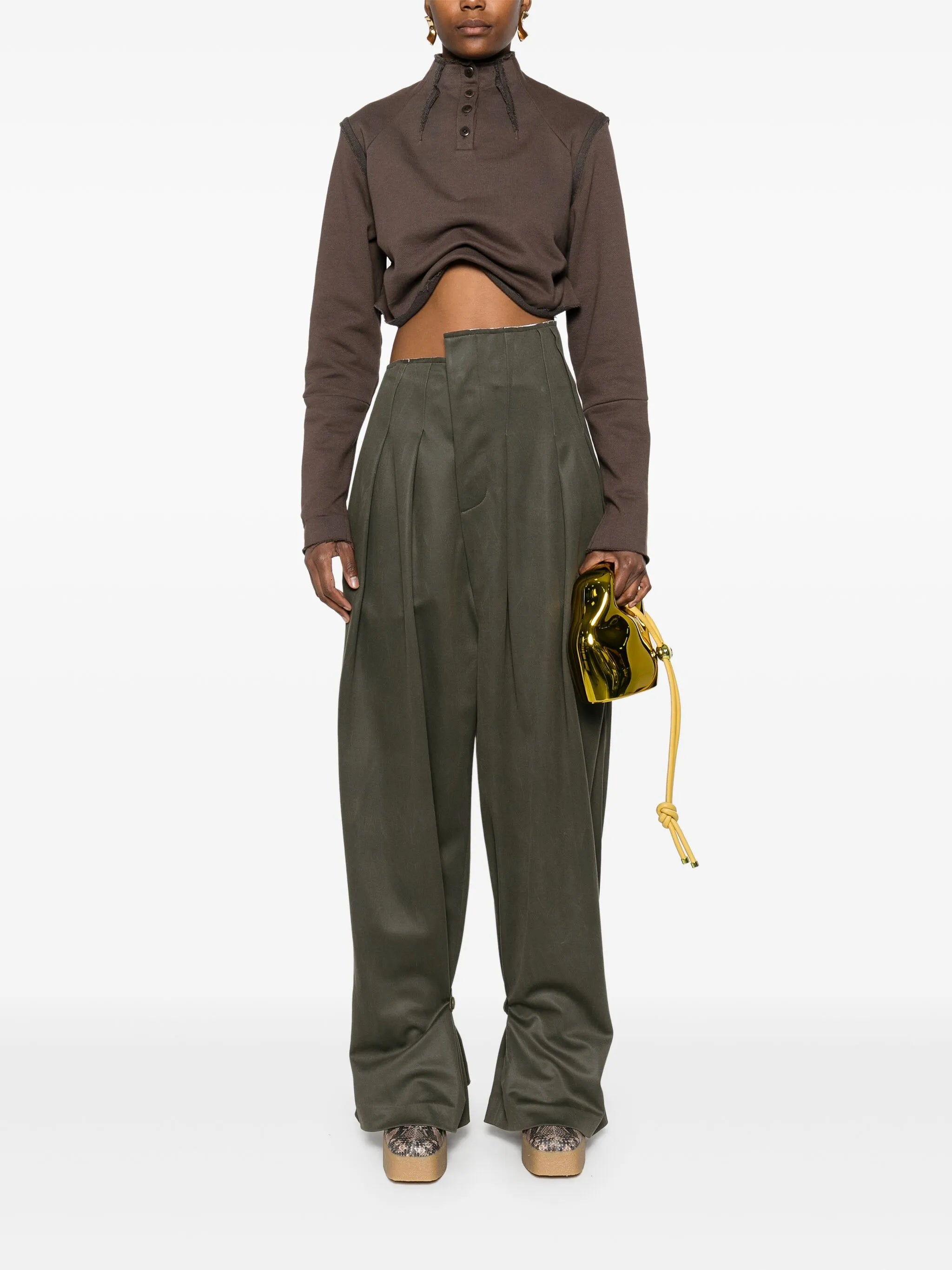 faux-suede trousers