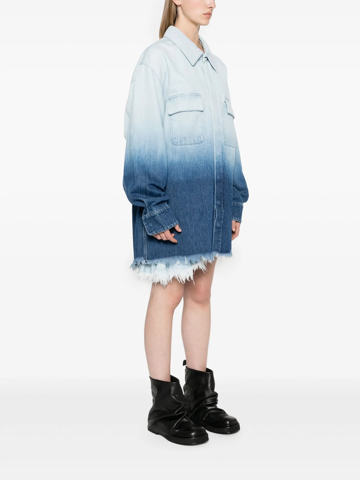 ombré-effect denim jacket