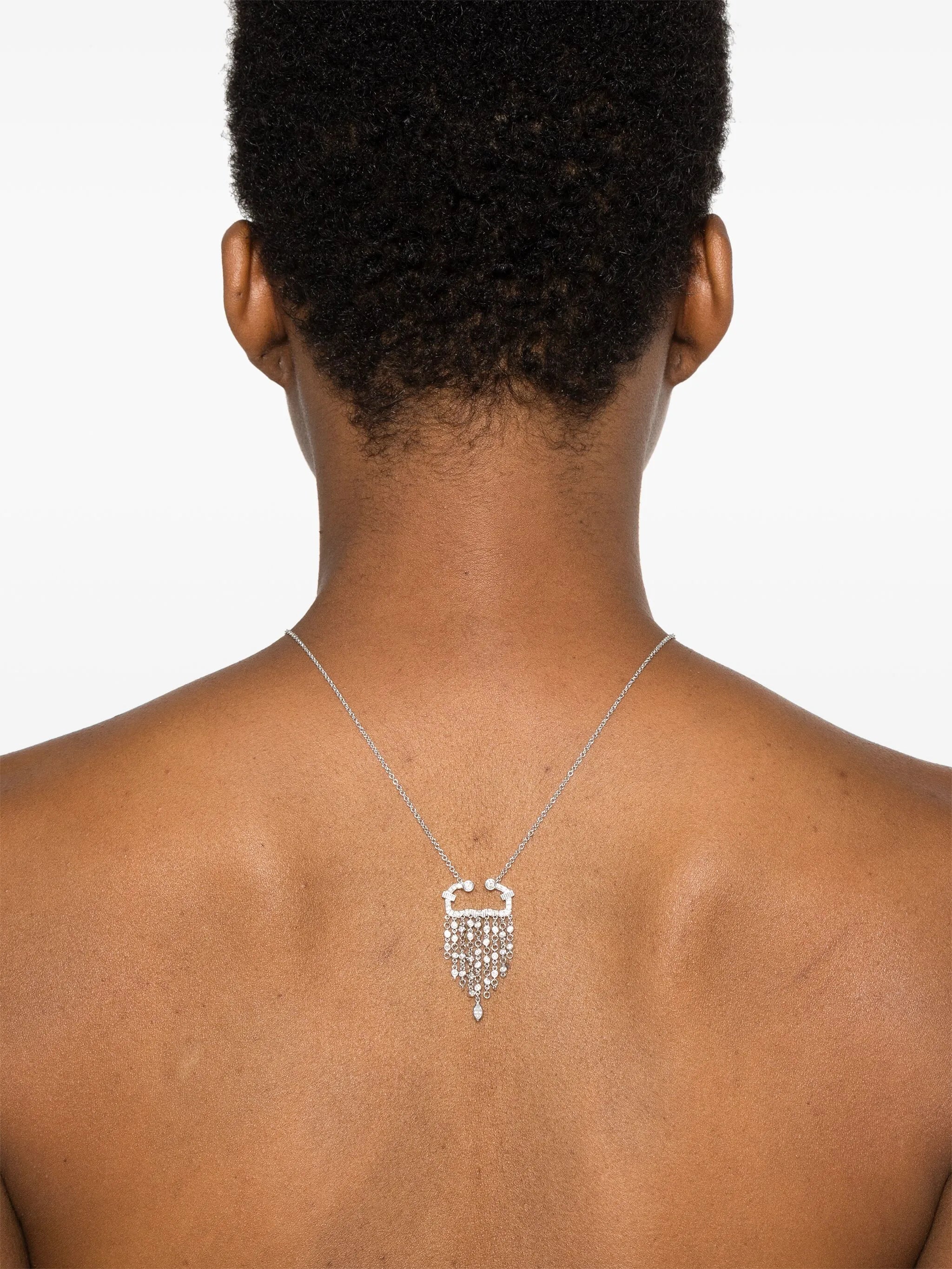 18kt white gold Collier Scorpio necklace