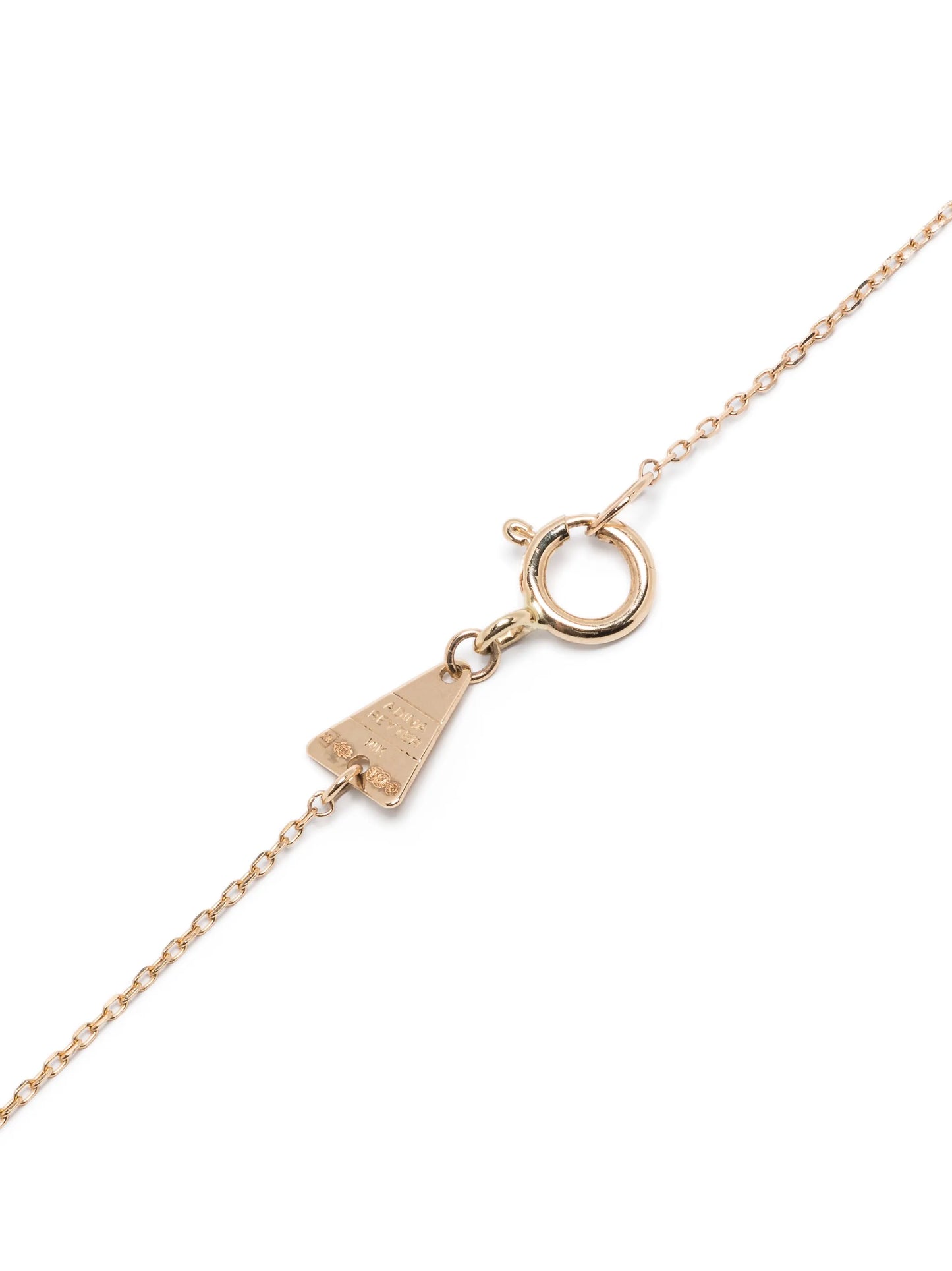 14kt yellow gold heart-pendant diamond necklace