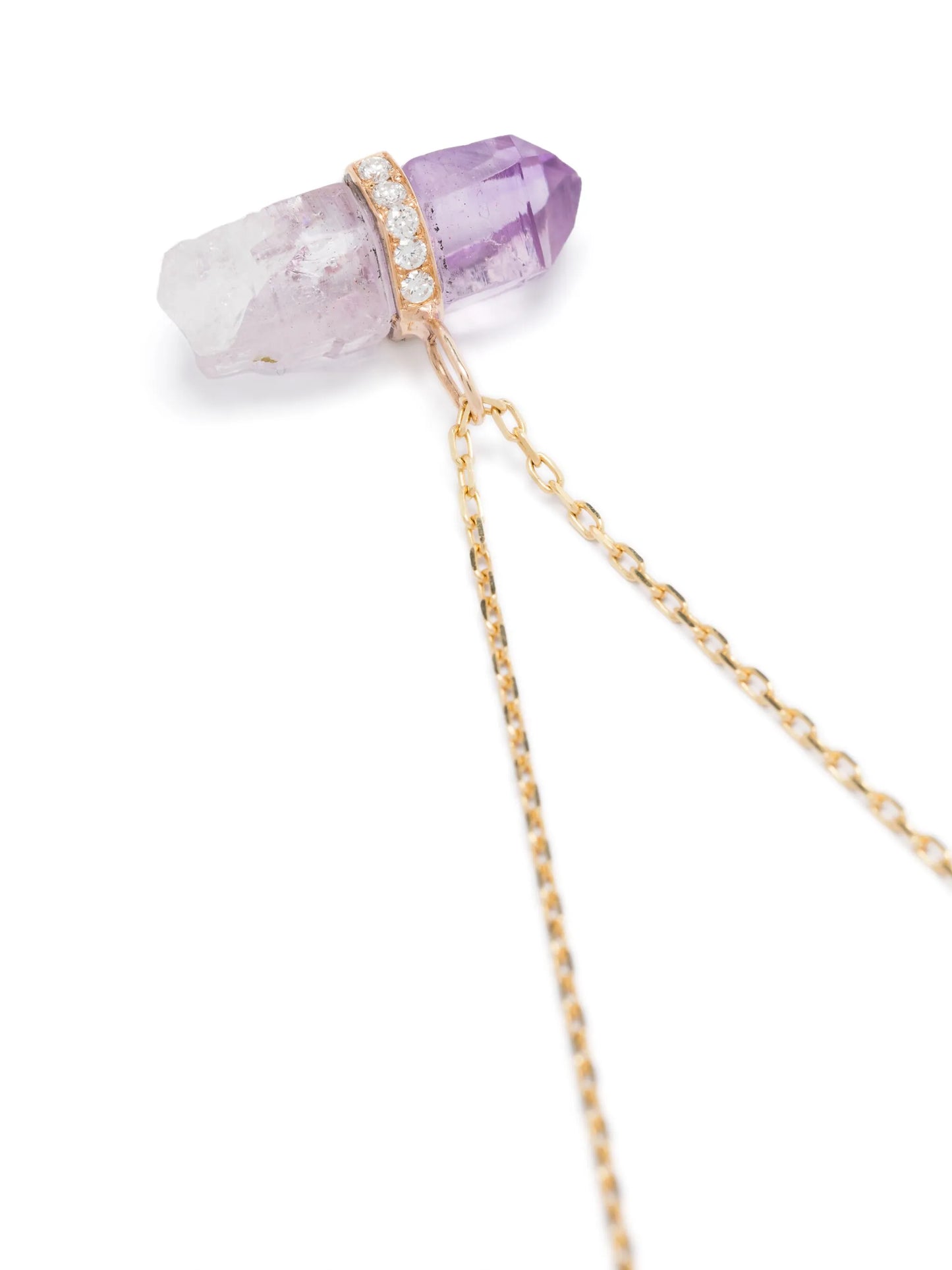 14CTT yellow gold Veracruz diamond and amethyst necklace