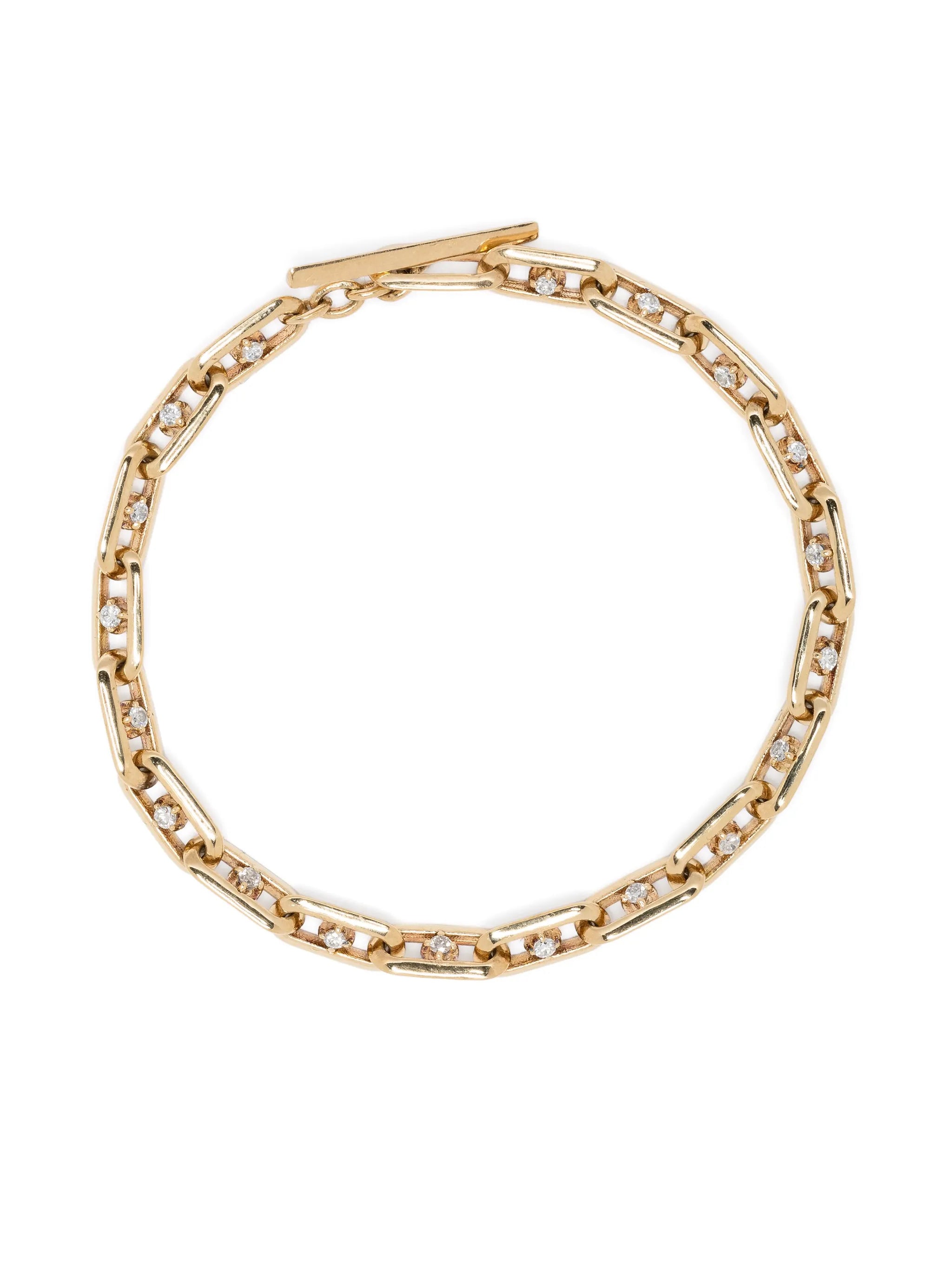18kt yellow gold diamond bracelet