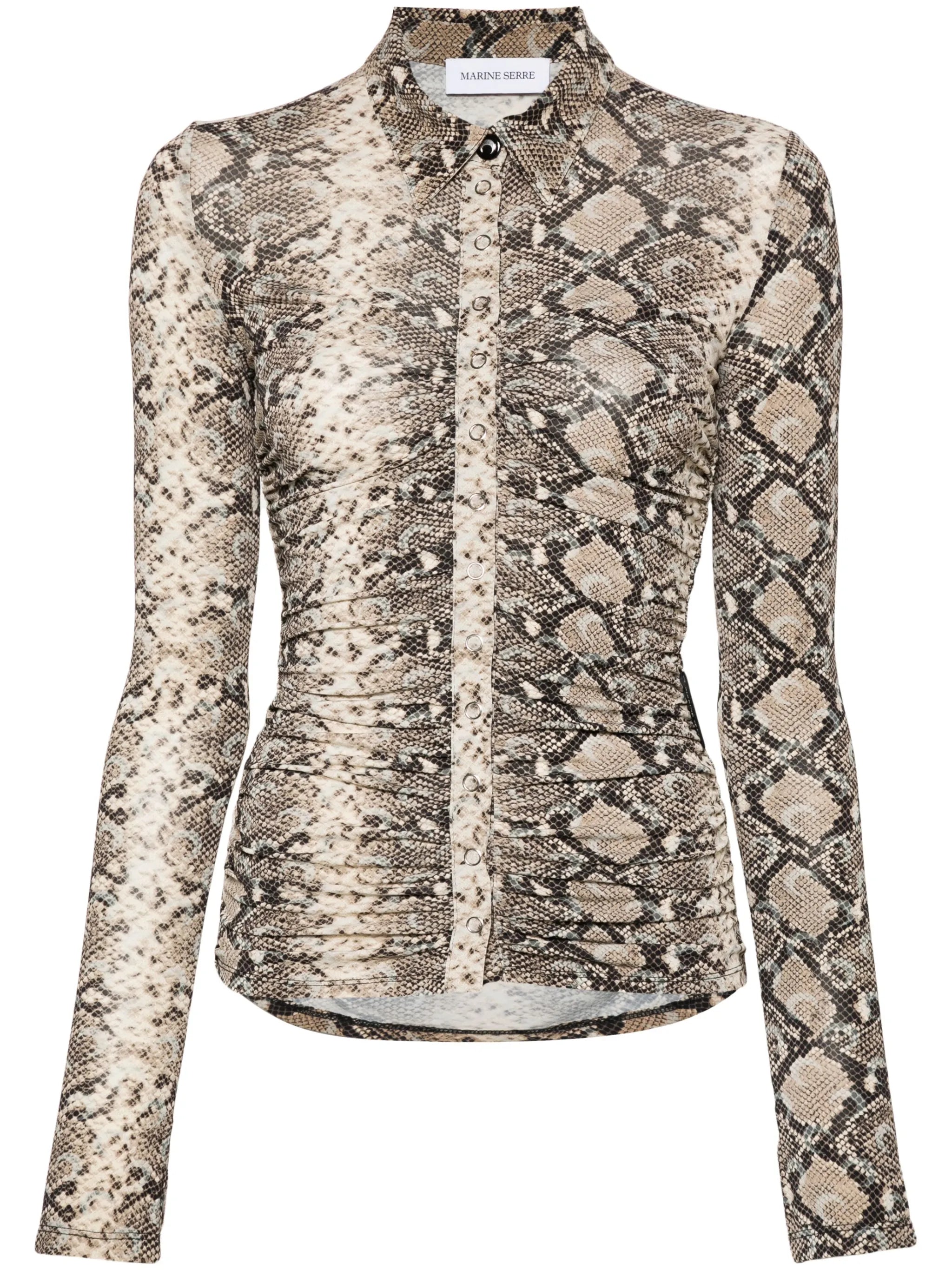 python-print draped blouse