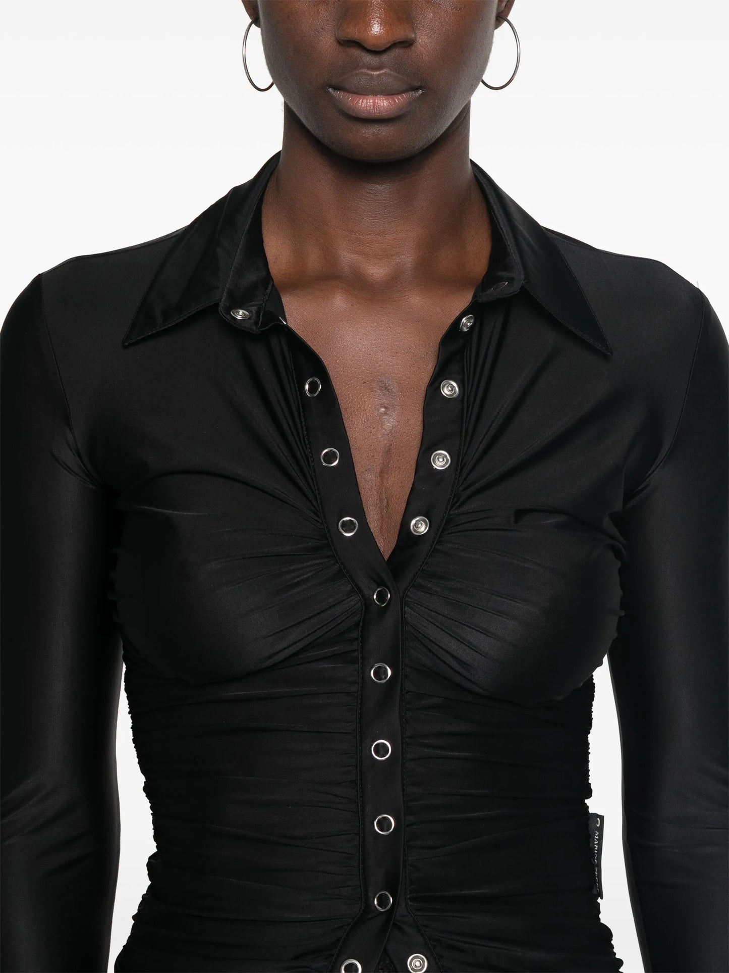 draped jersey blouse