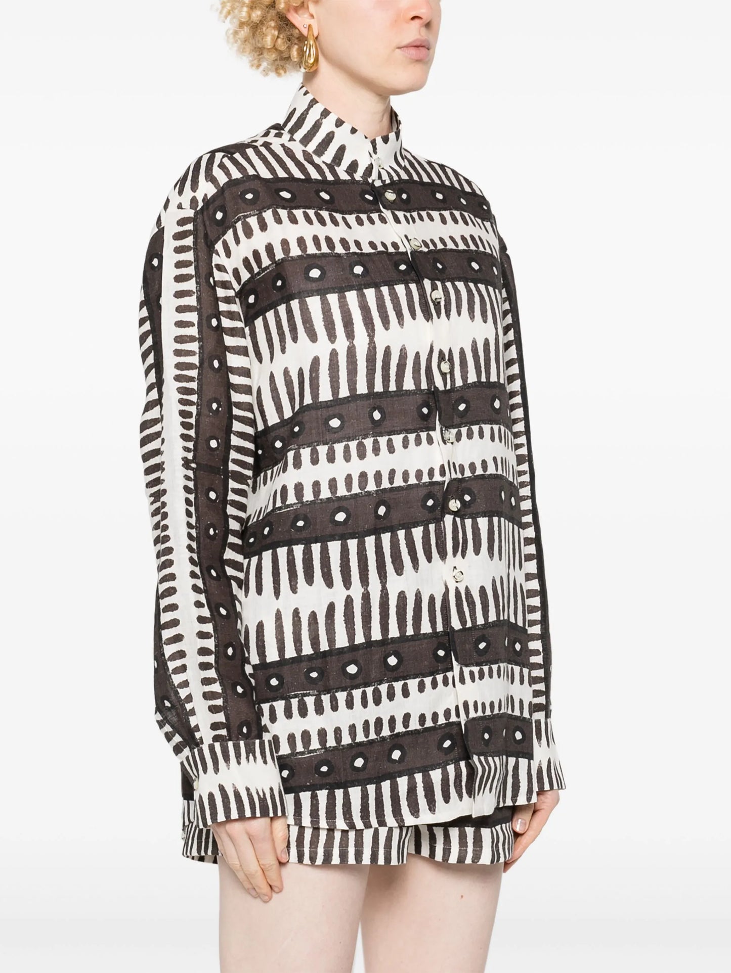 Kenya abstract-print shirt