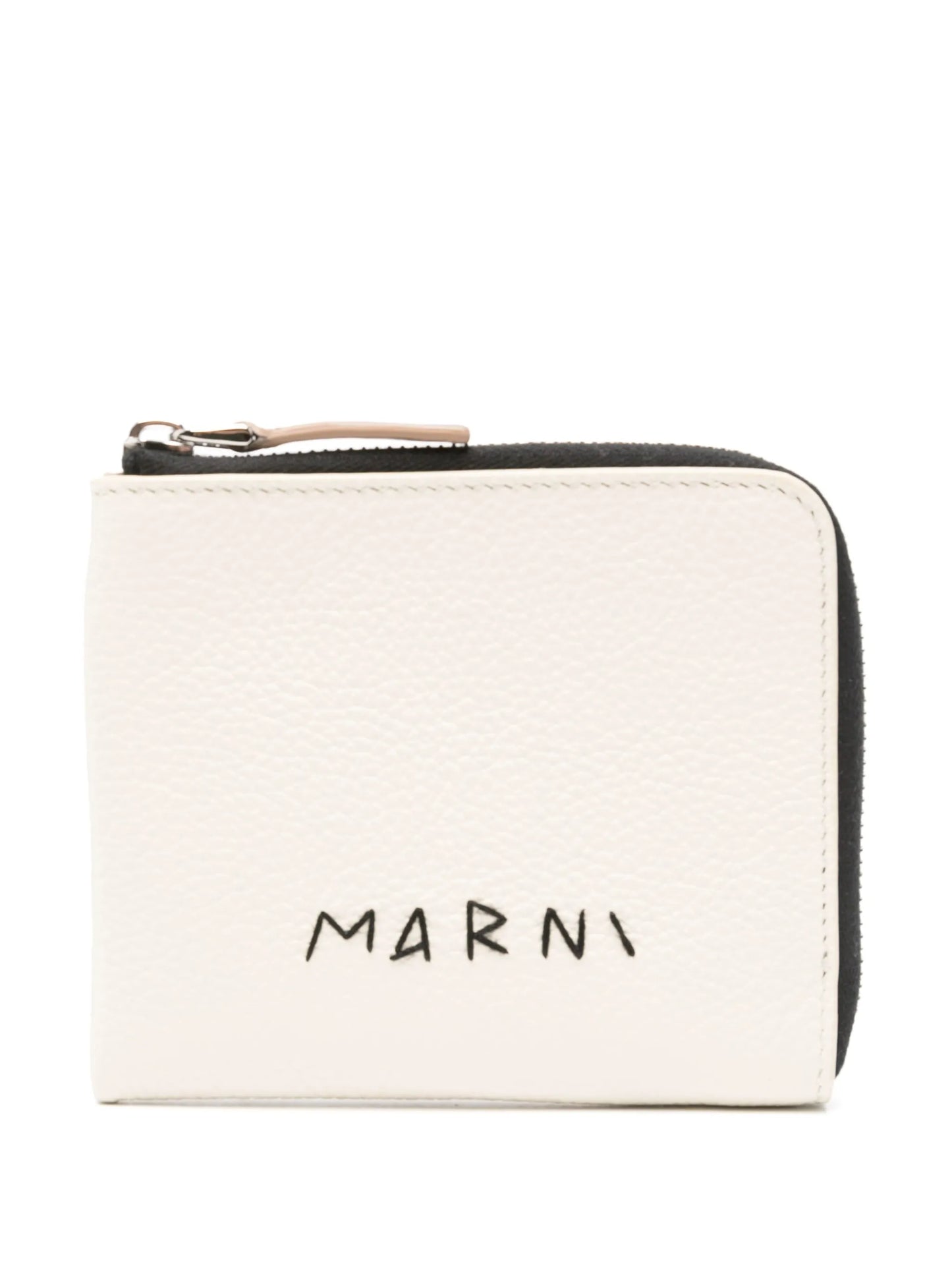 logo-embroidered leather wallet
