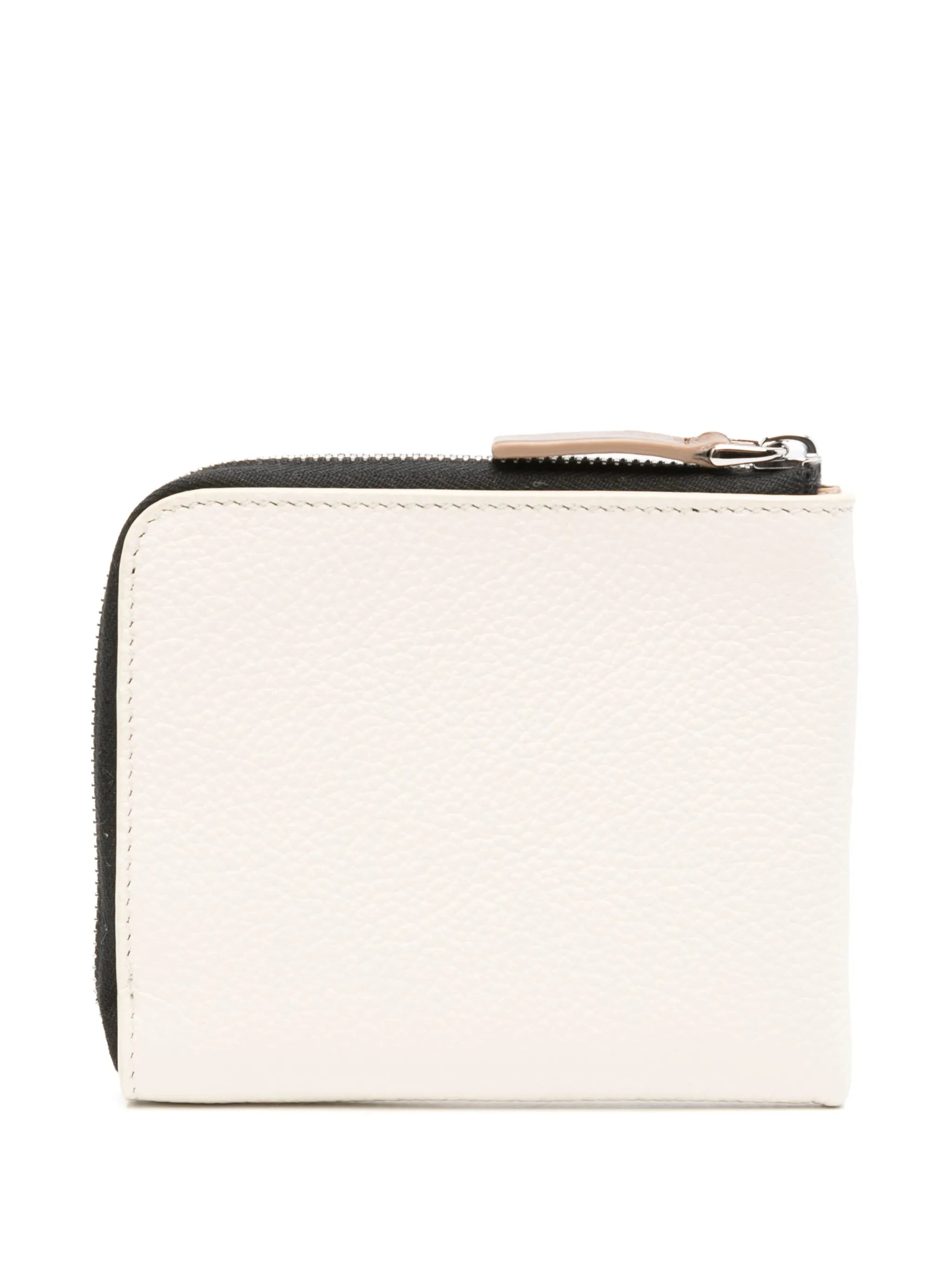 logo-embroidered leather wallet
