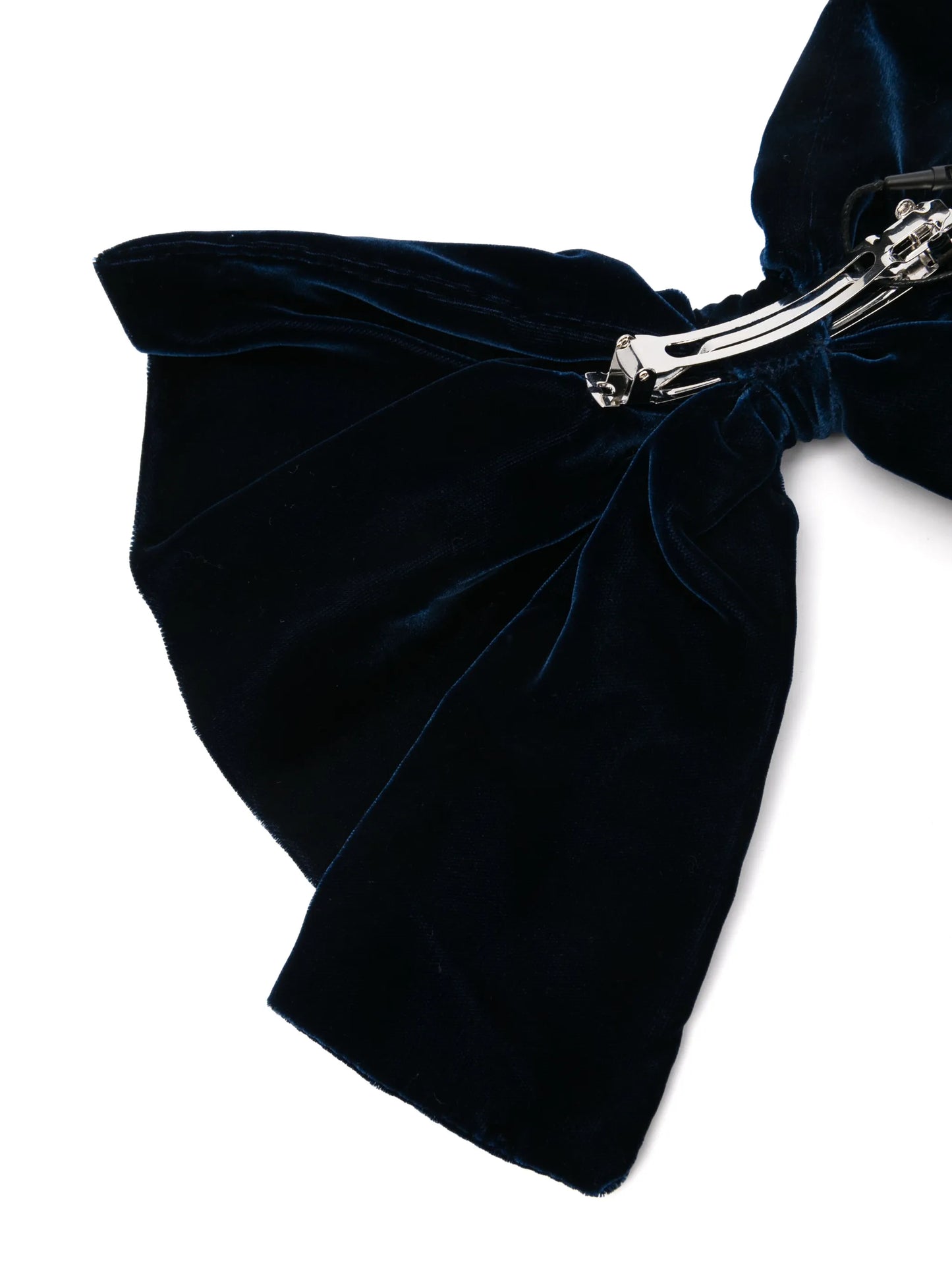 logo-plaque bow hair clip