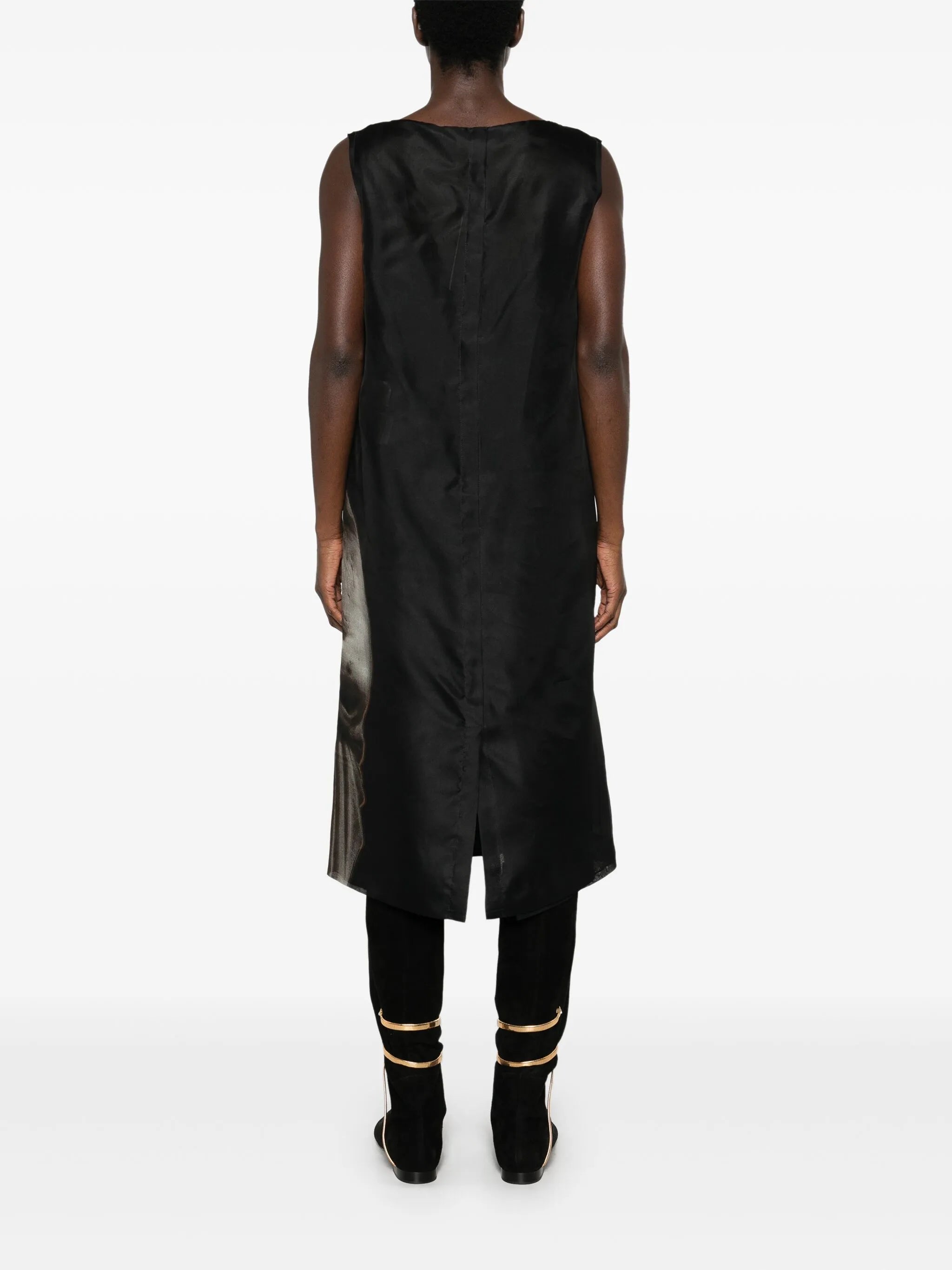 Roman statue-print midi dress