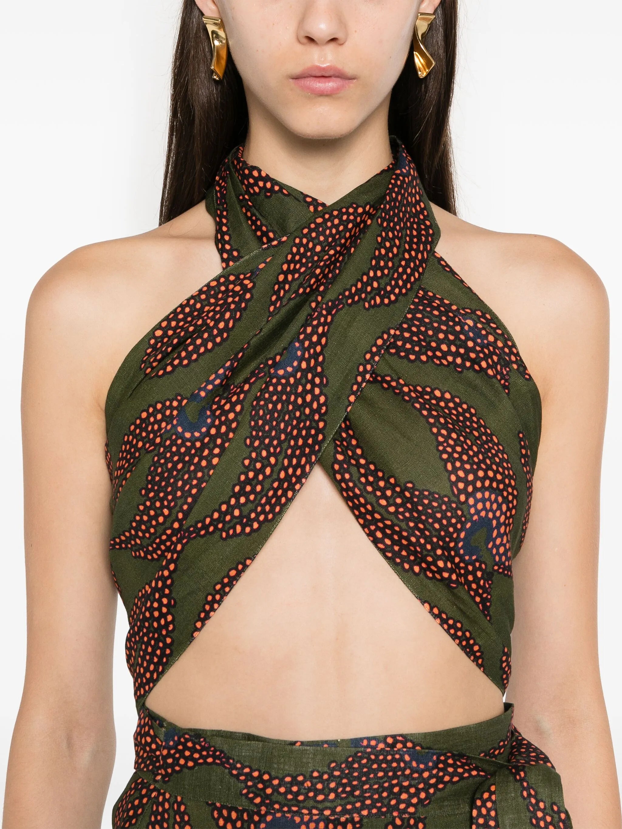 Ravello abstract-print skirt set