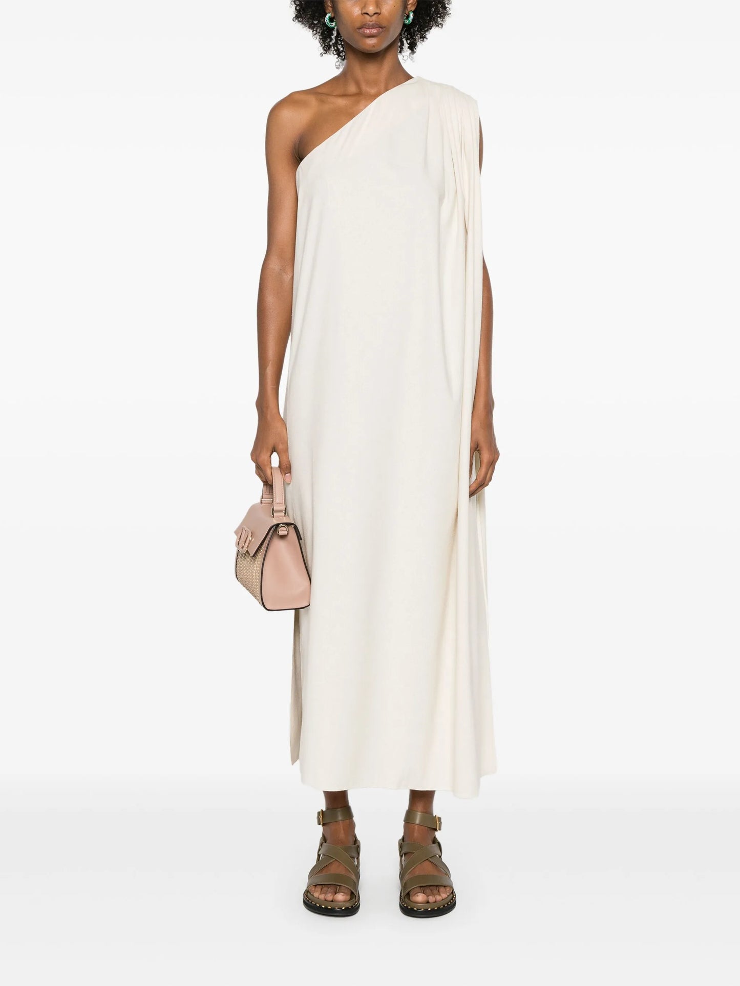 Hydra one-shoulder midi dress