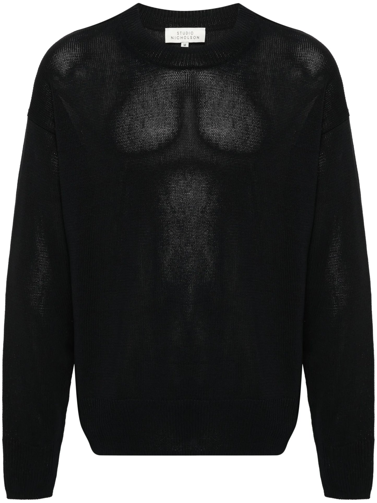 fine-knit crew-neck jumper