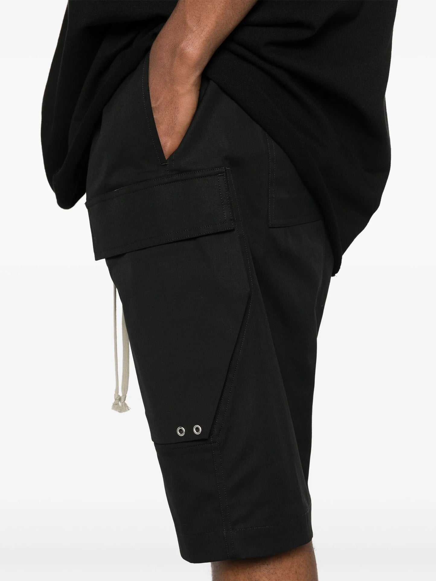 drop-crotch cargo shorts