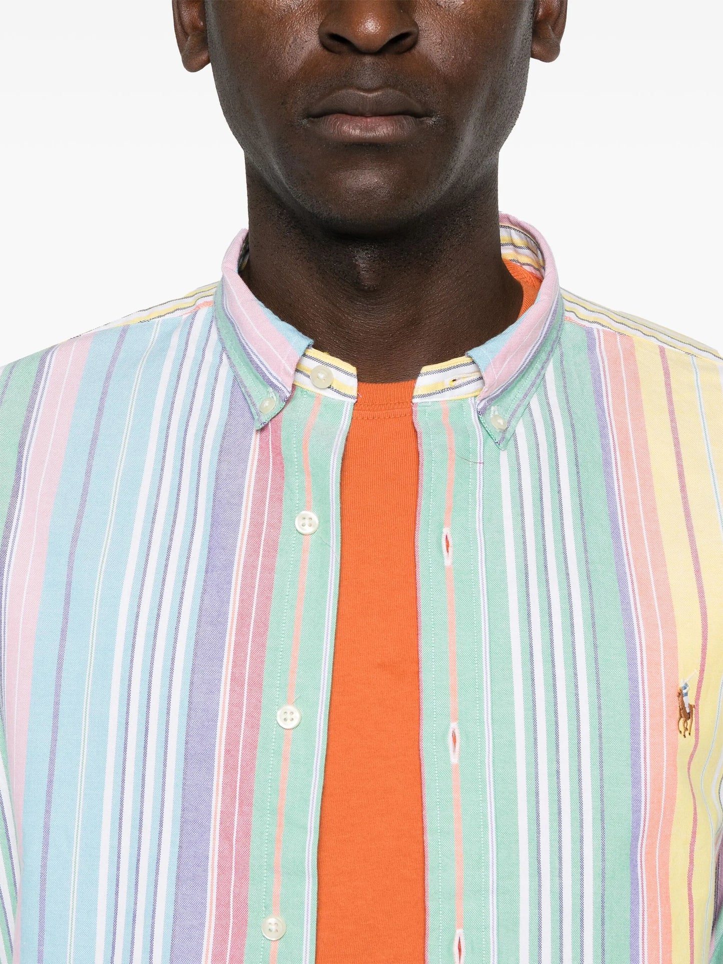 Polo Pony-embroidered striped shirt