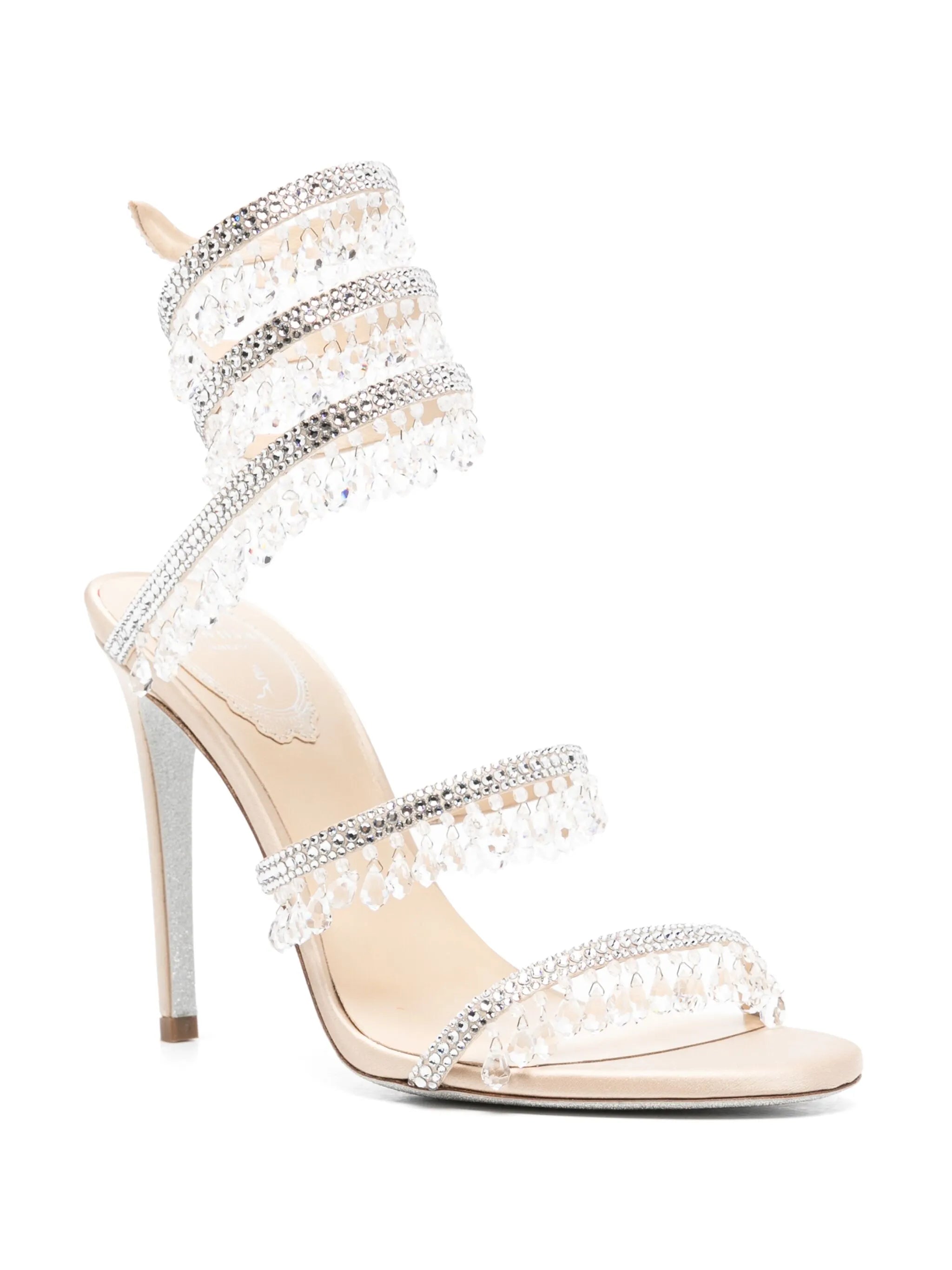 100mm Cleo crystal-embellished sandals