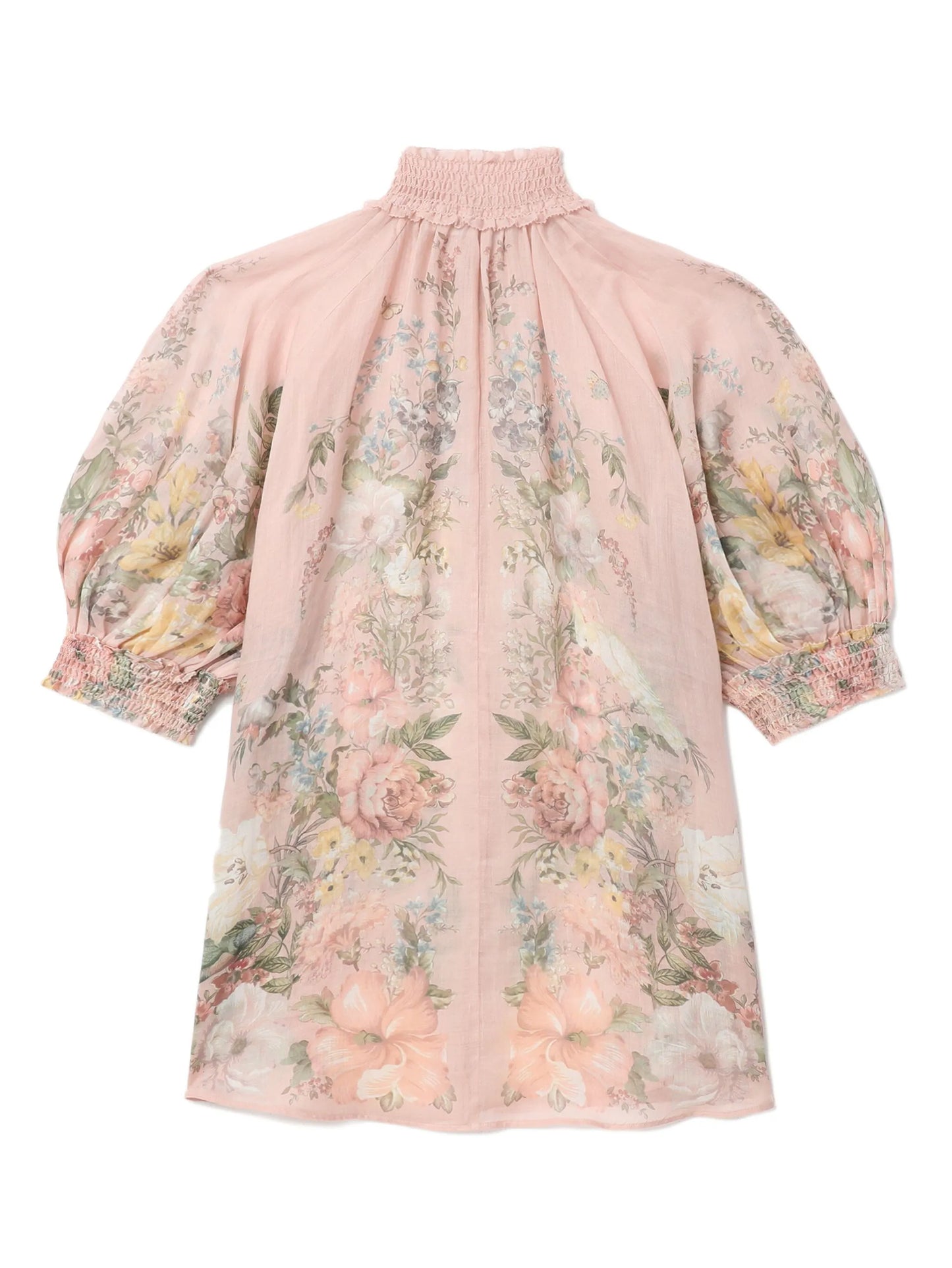 Waverly floral-print ramie blouse