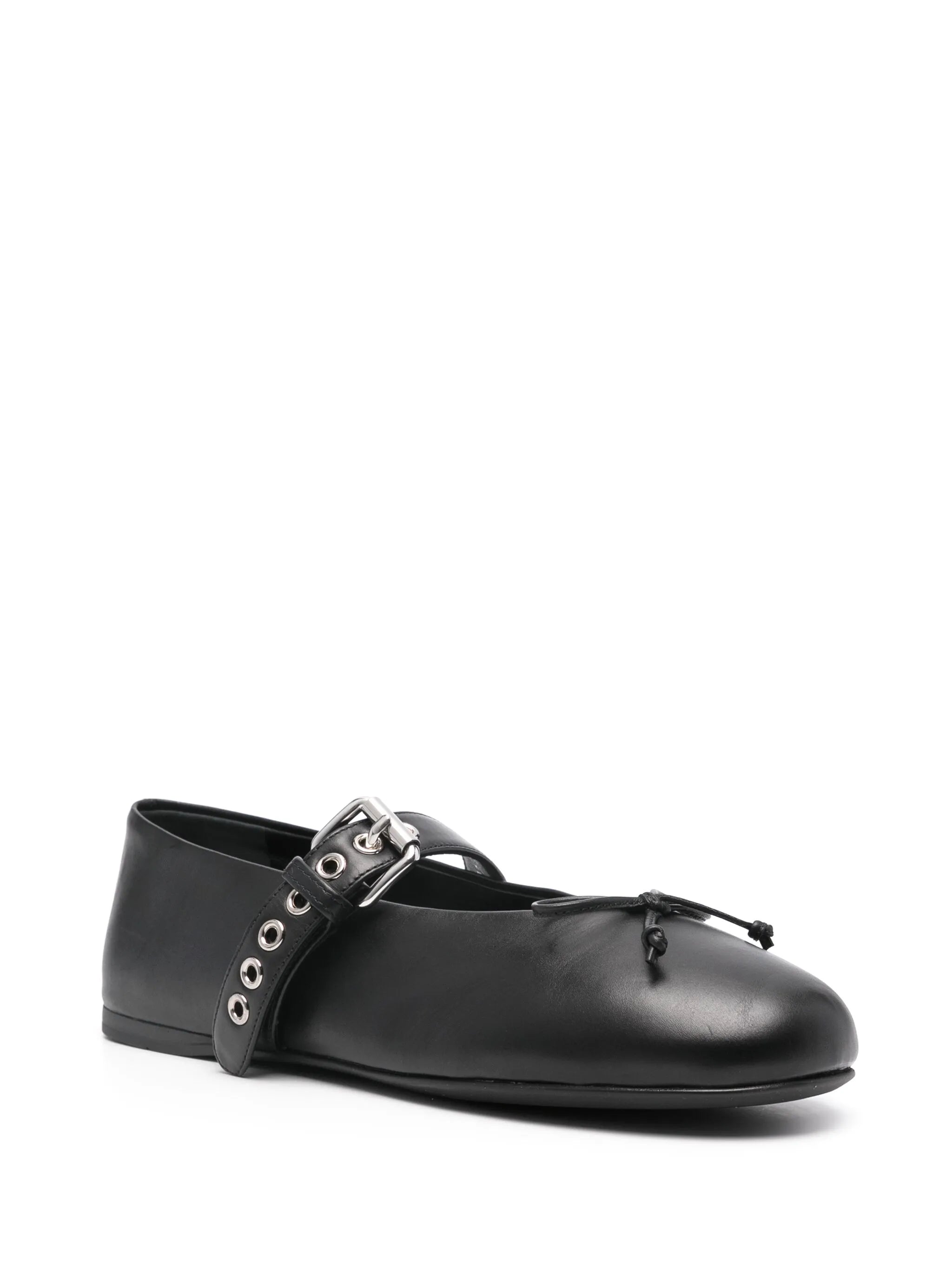 leather ballerina shoes
