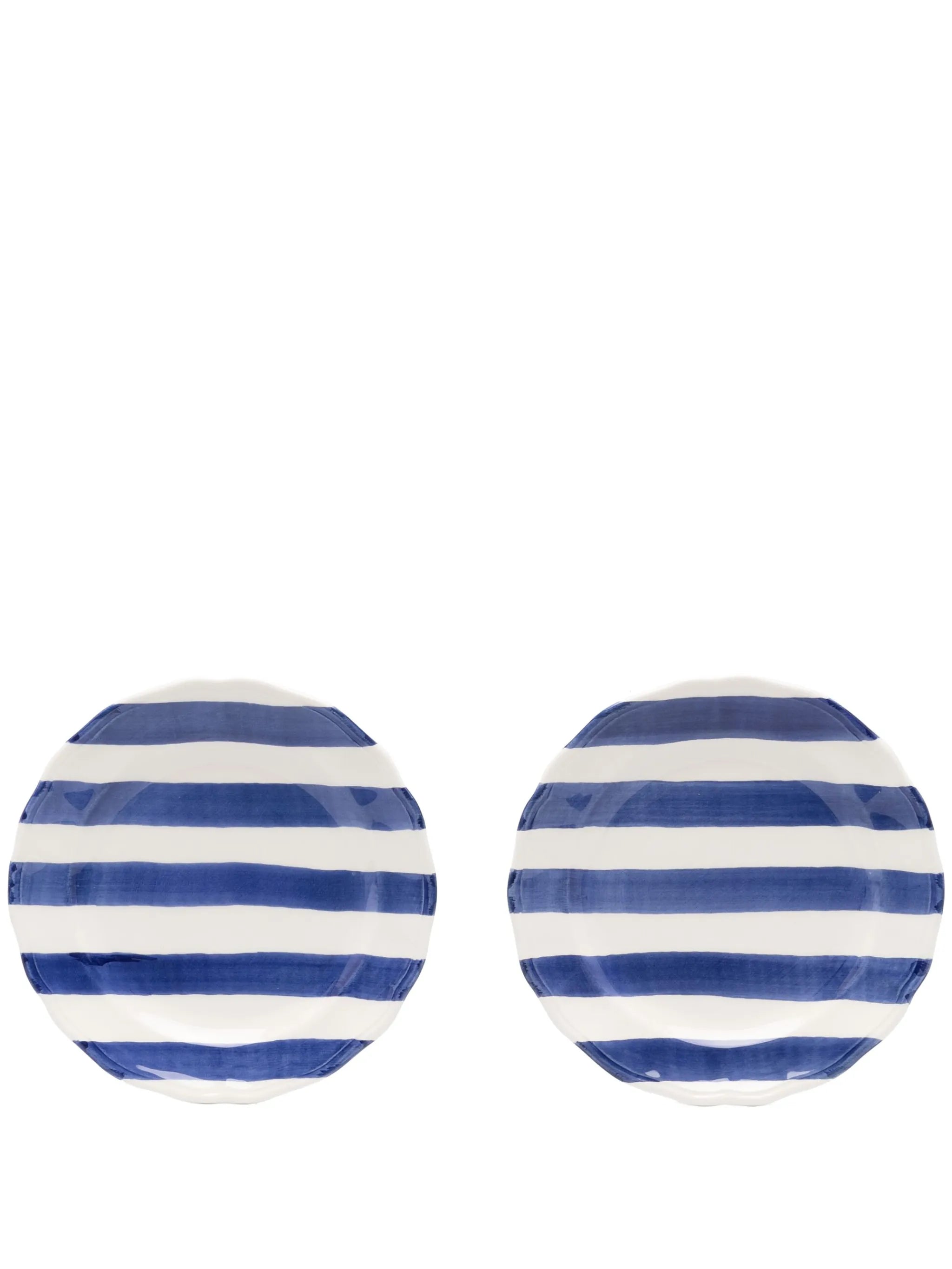 striped ceramic plate (set of two)