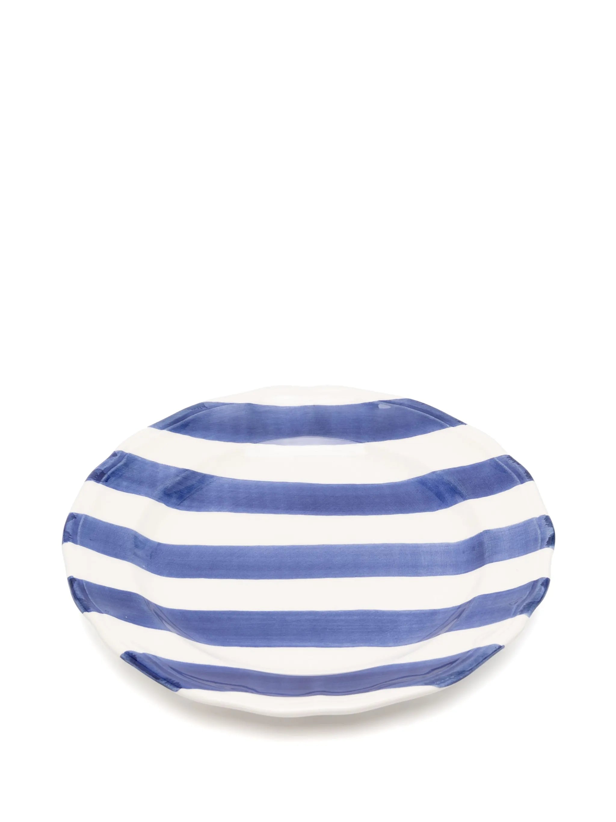 striped ceramic plate (set of two)