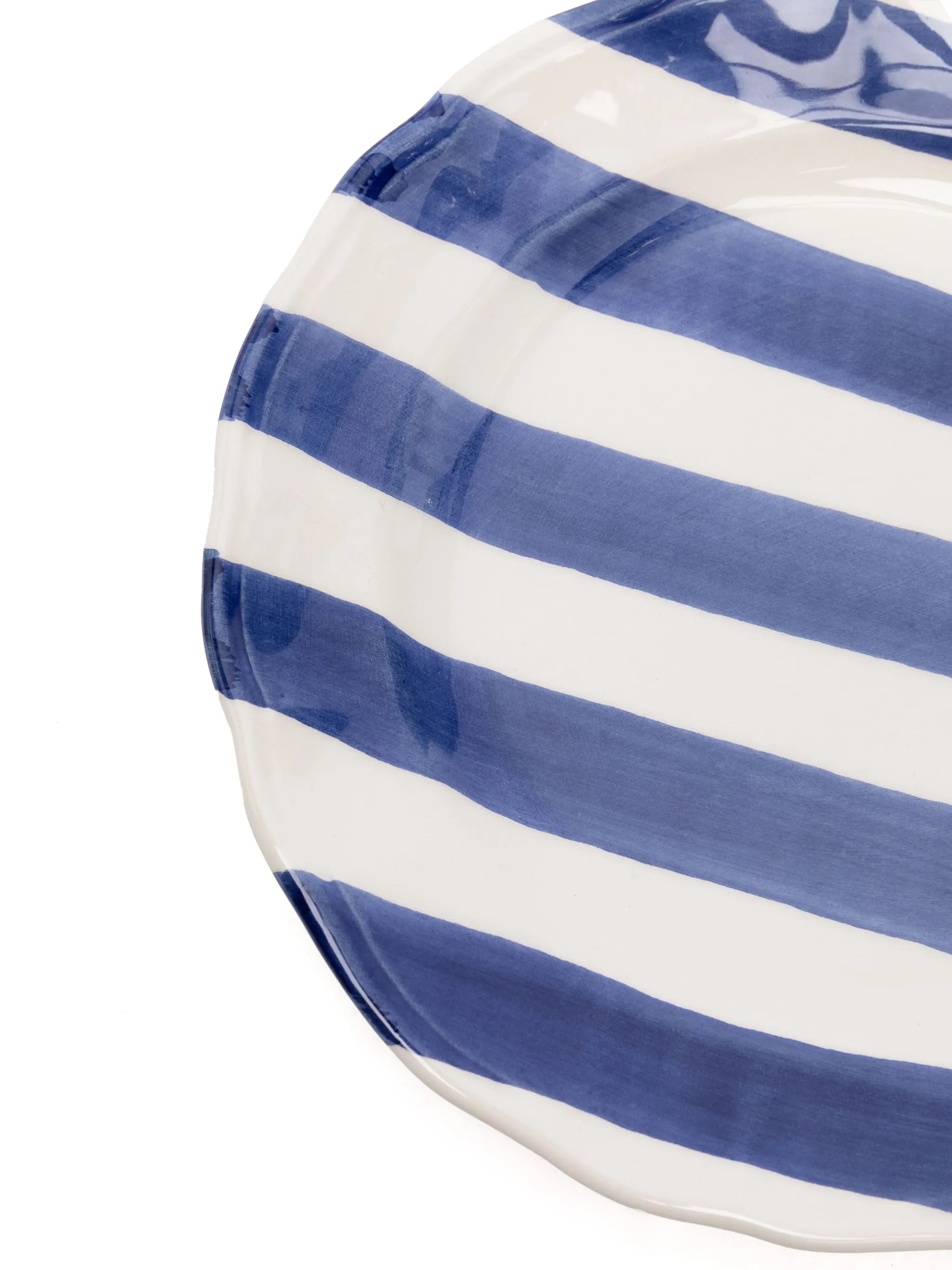 striped ceramic plate (set of two)