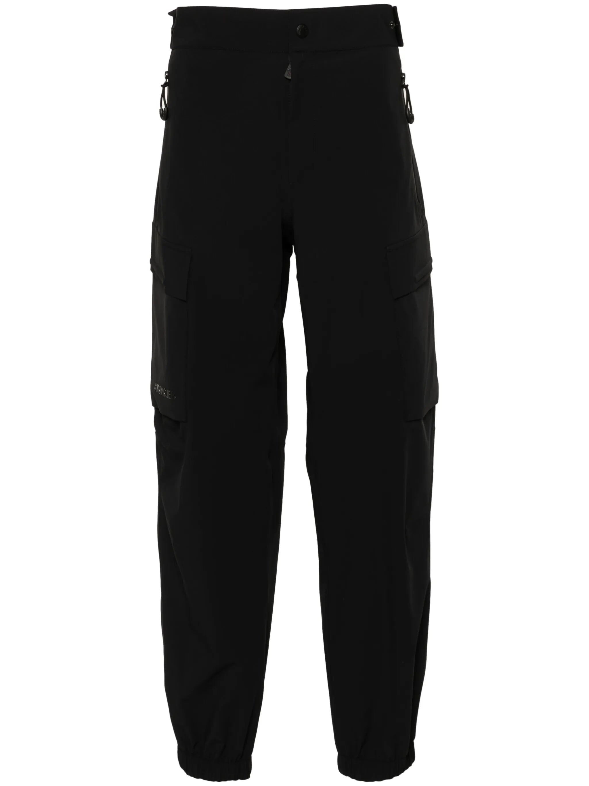 logo-lettering tapered trousers