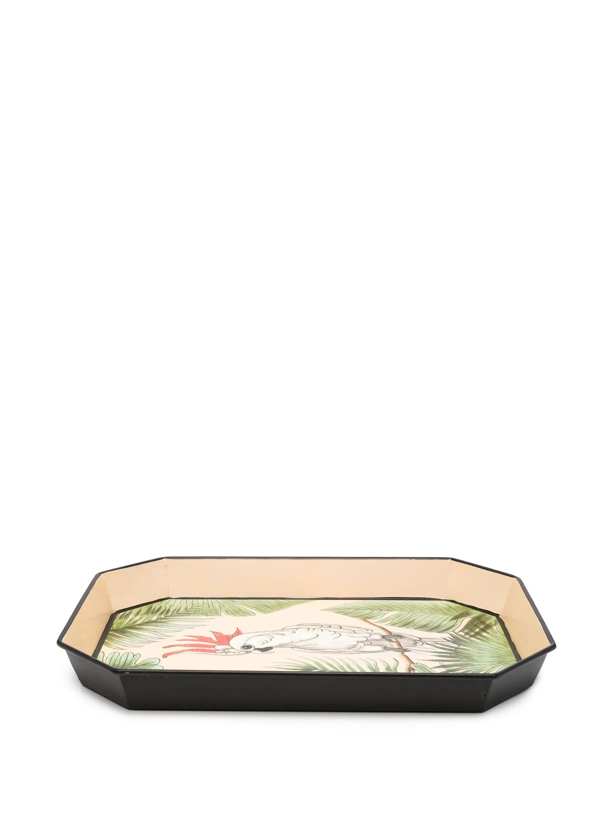 hand-painted flora bird tray (43cm x 30cm)