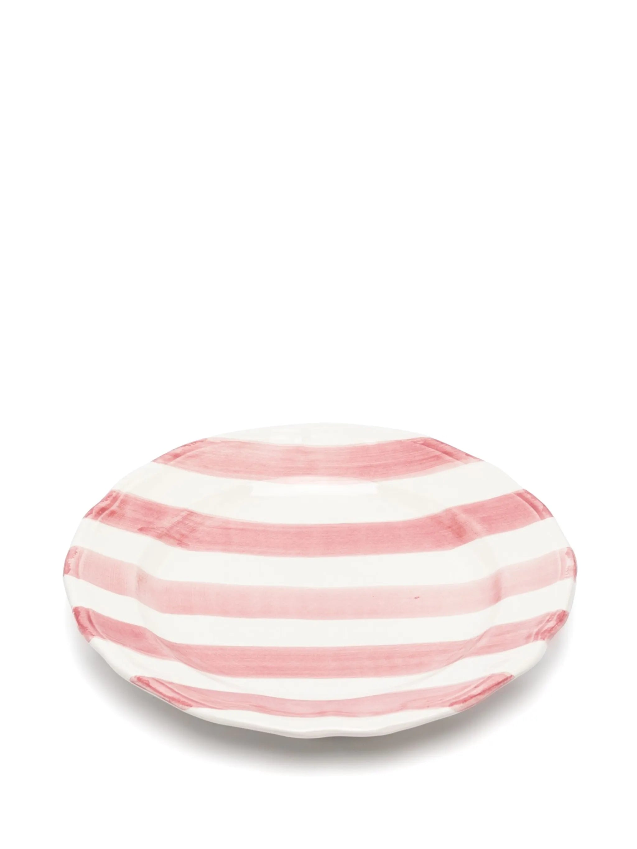 striped ceramic plate (set of two)