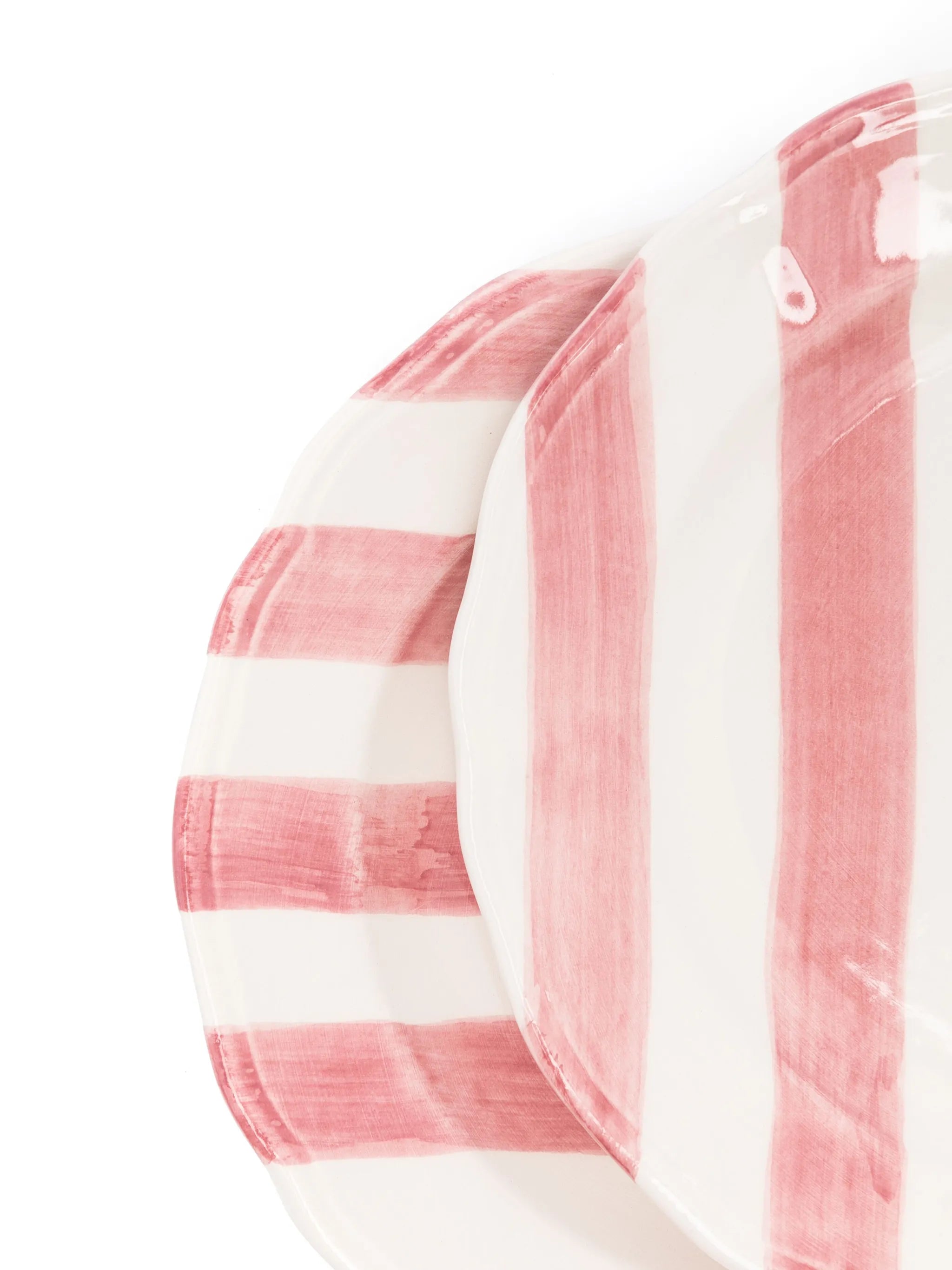 striped ceramic plate (set of two)