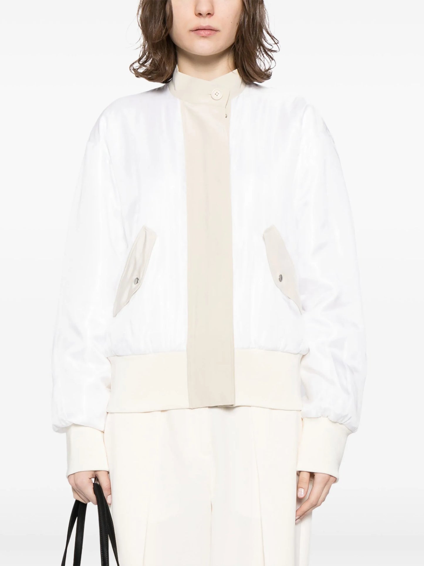 panelled reversible bomber jacket
