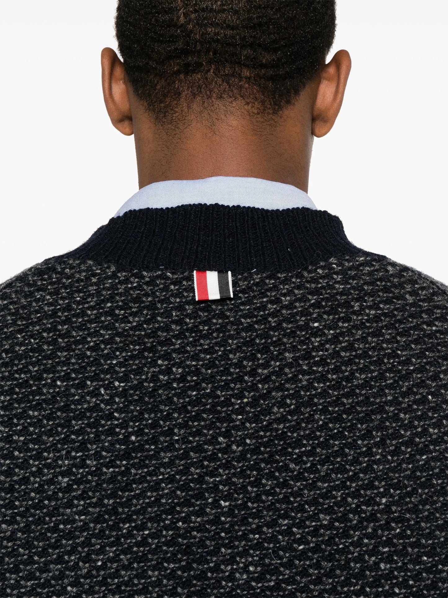 4-Bar textured-knit vest
