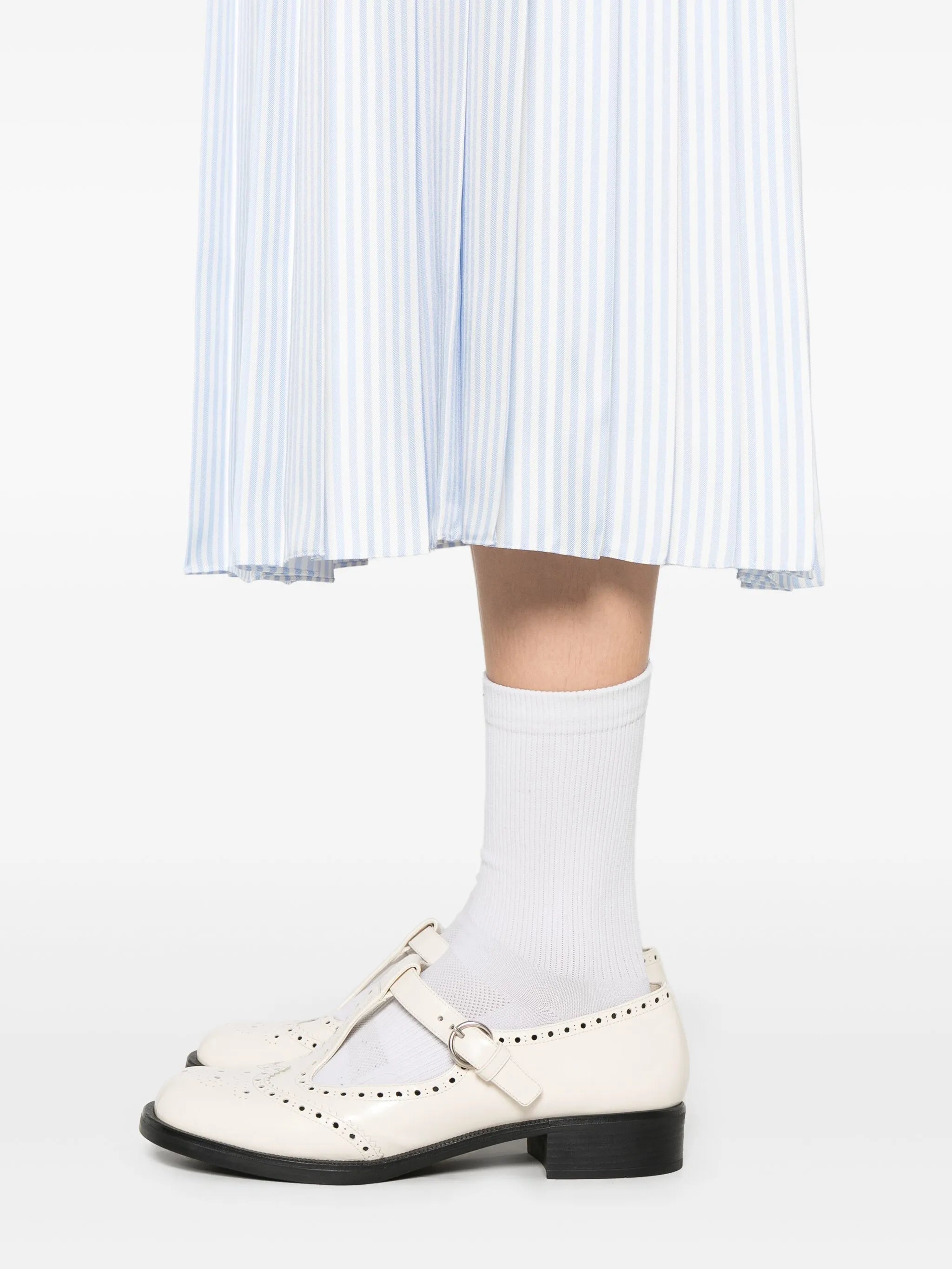 striped midi skirt