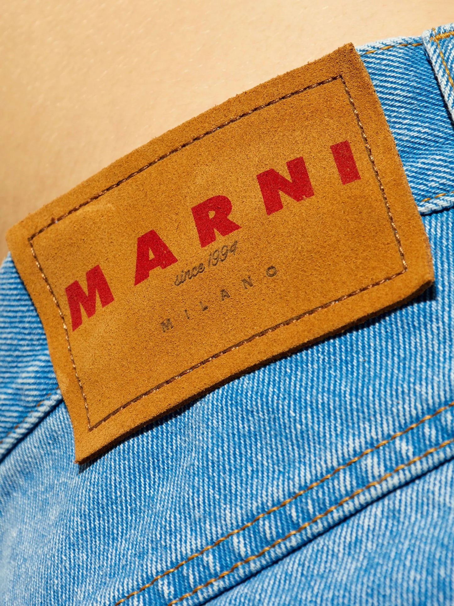 logo-patch wide-leg jeans