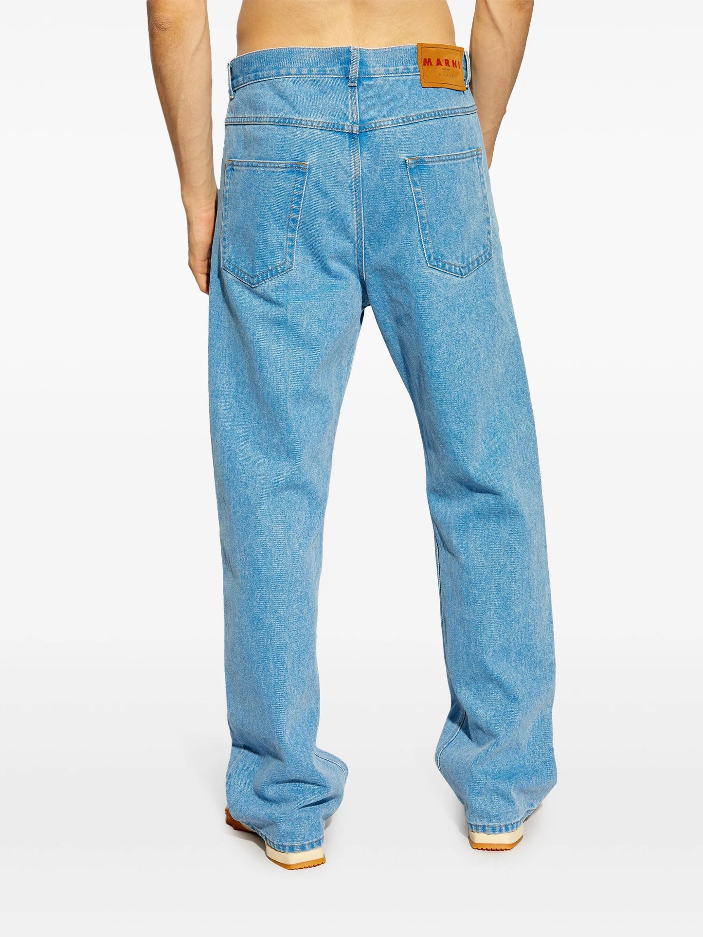 logo-patch cotton jeans