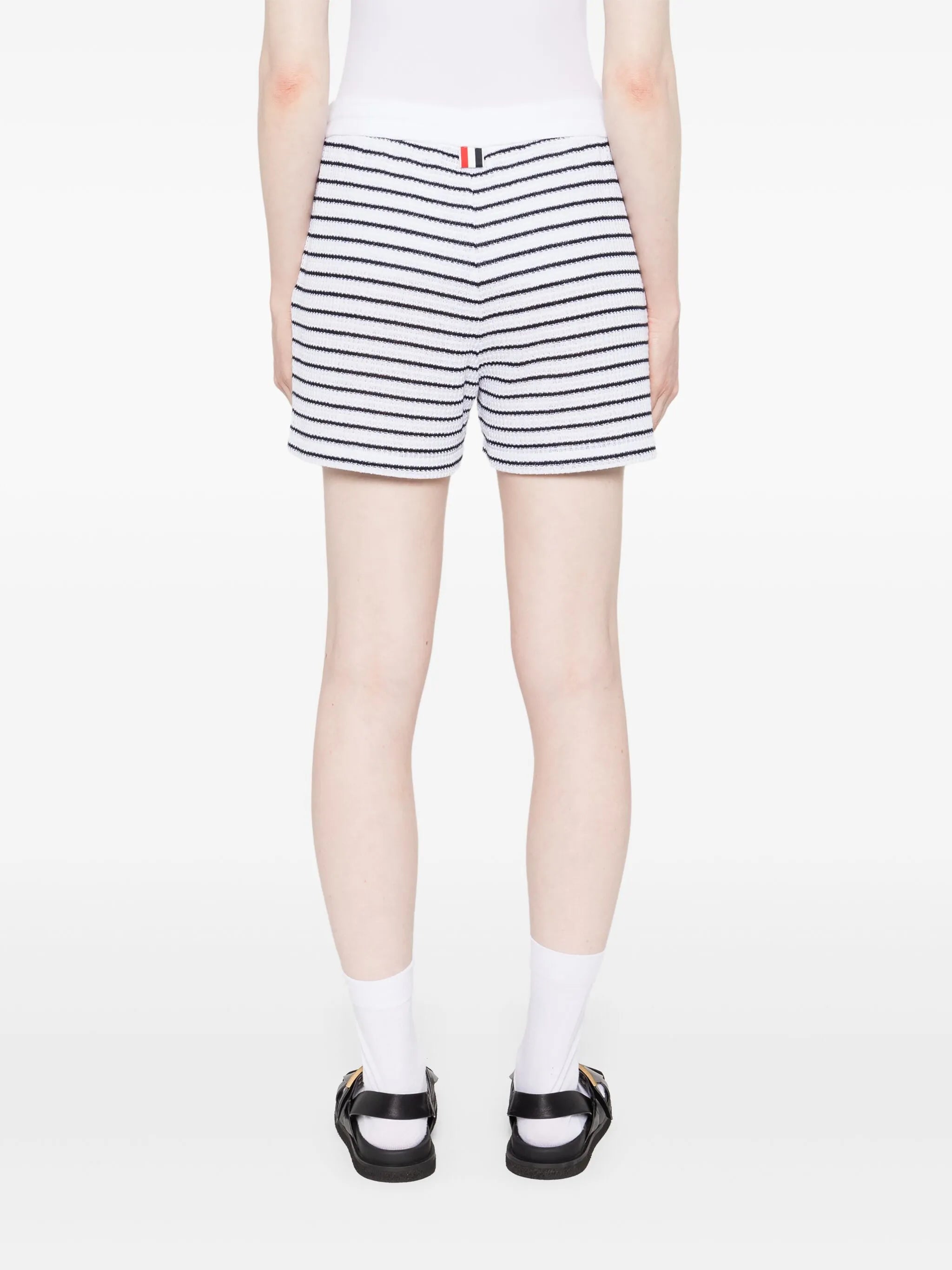striped cotton shorts