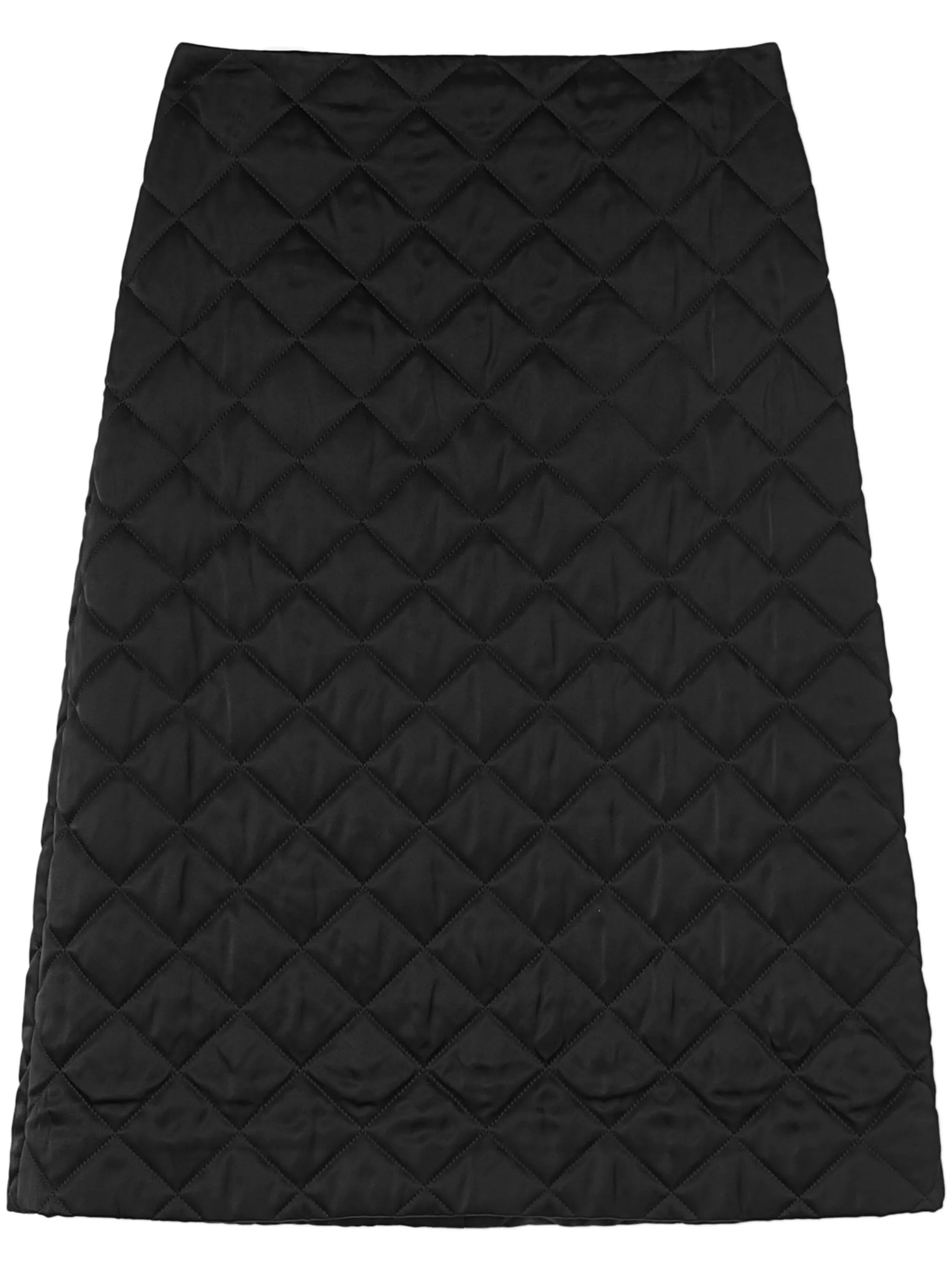 A-line quilted midi skirt