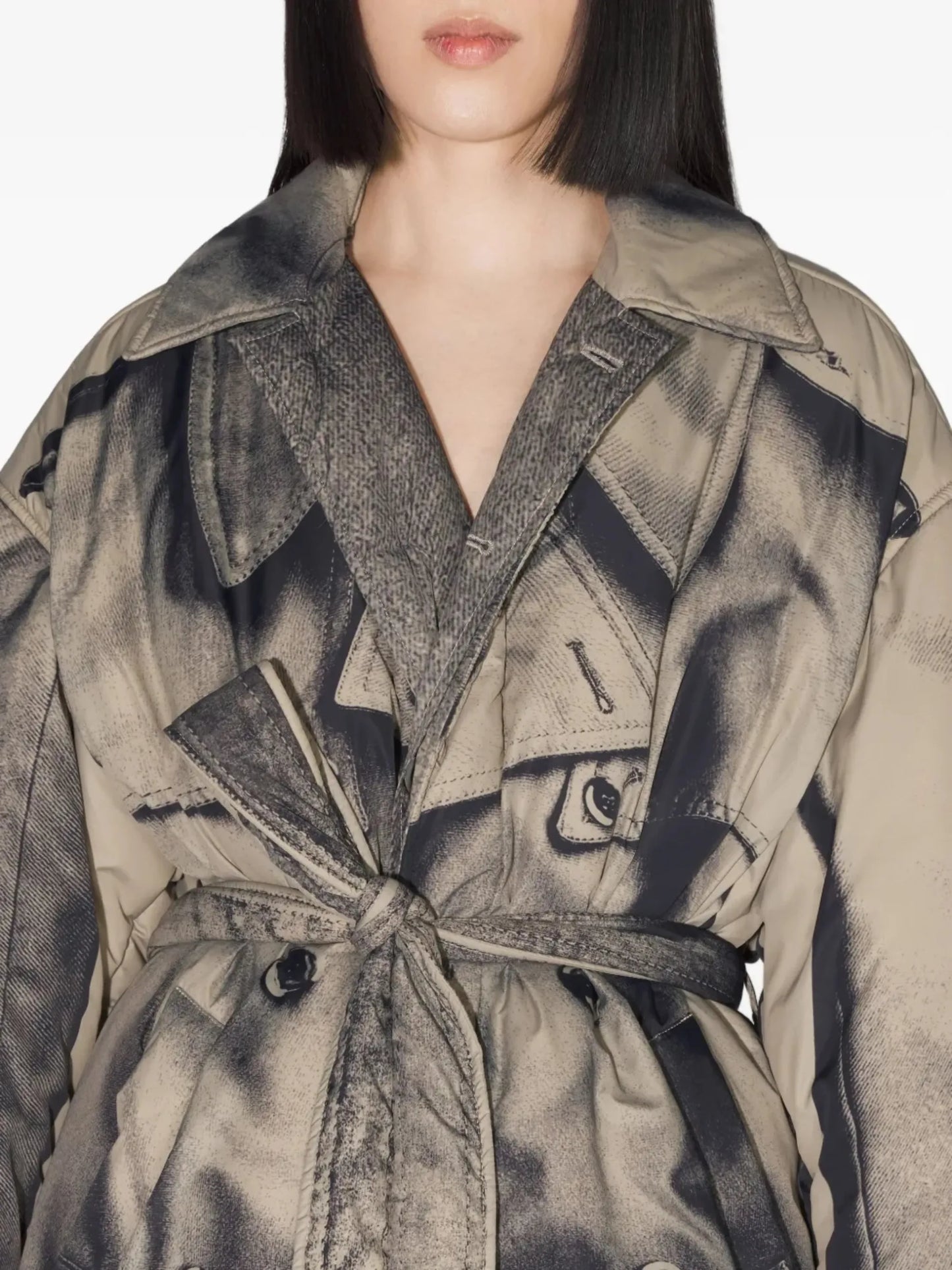 trompe l'oeil padded coat