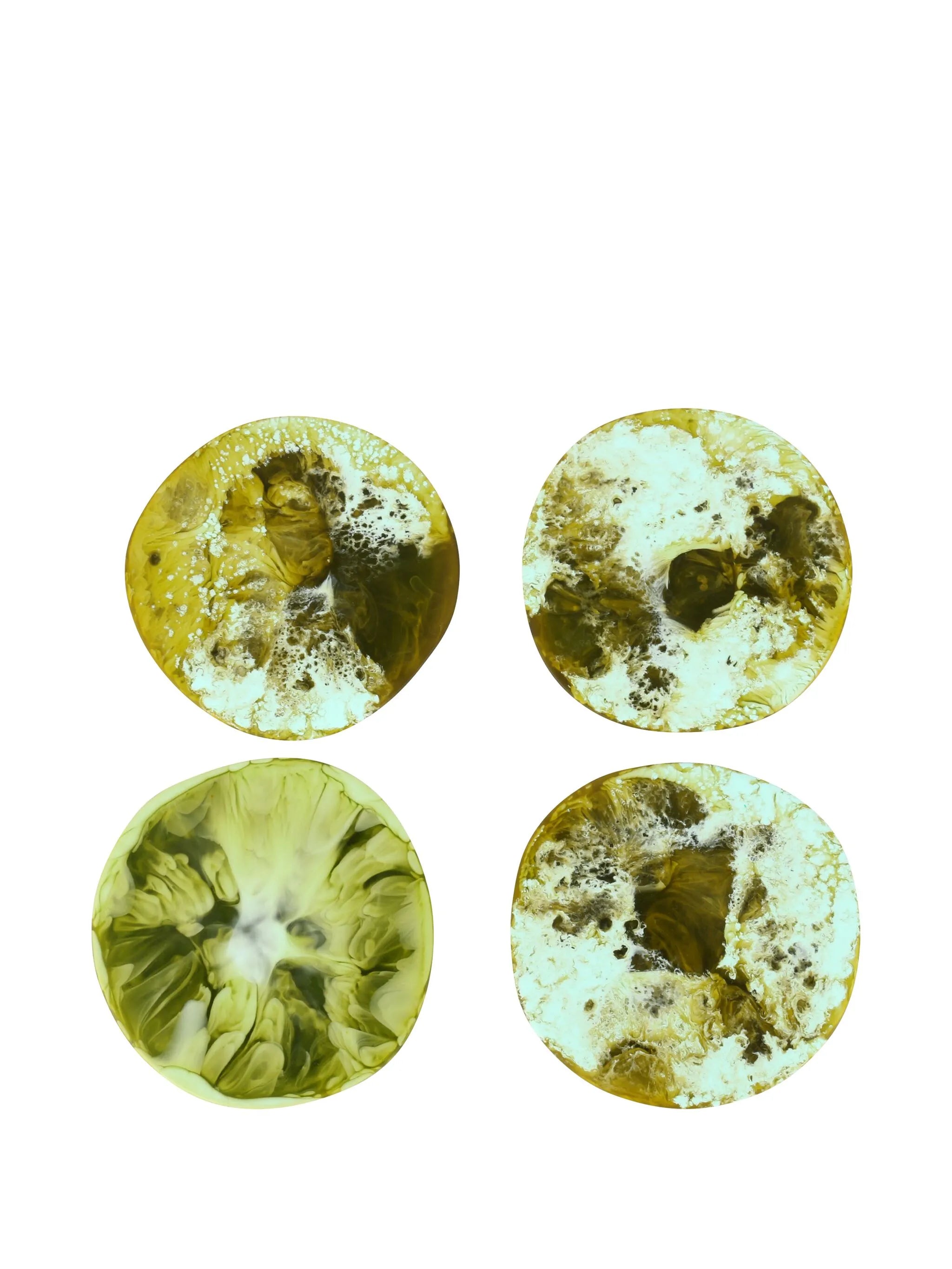 distressed-effect coasters (set of four)