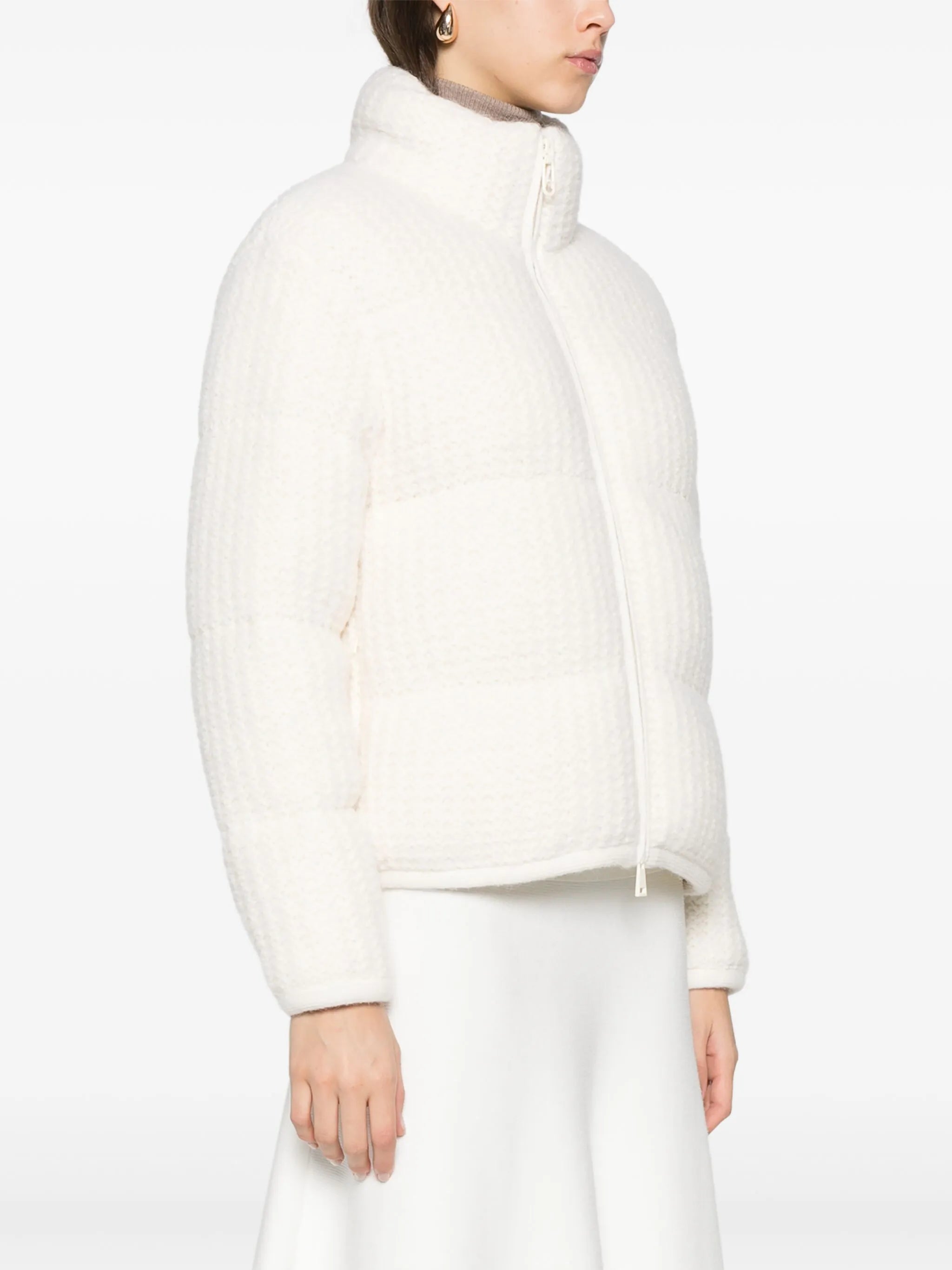 knitted puffer jacket