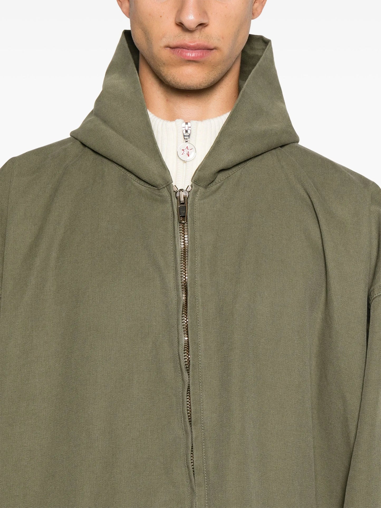 hooded zip-up jacket