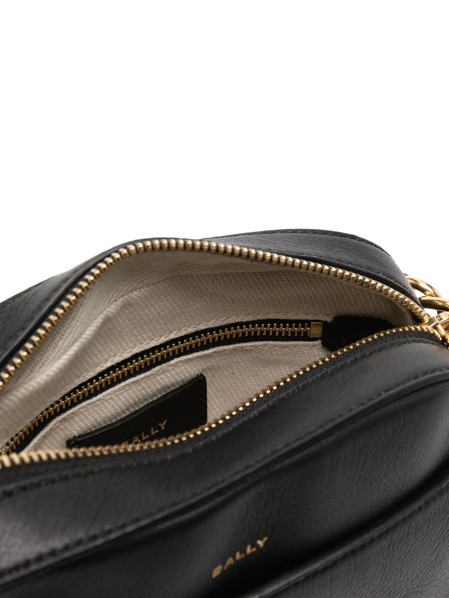 logo-print leather bag
